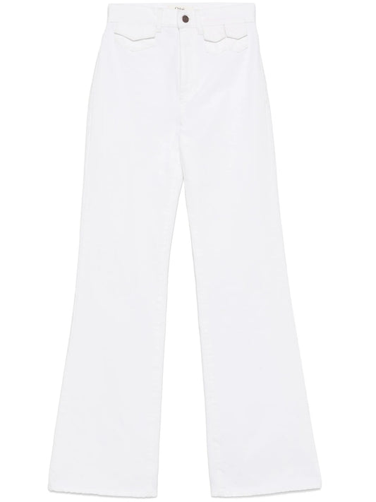 high-waisted flare jeans