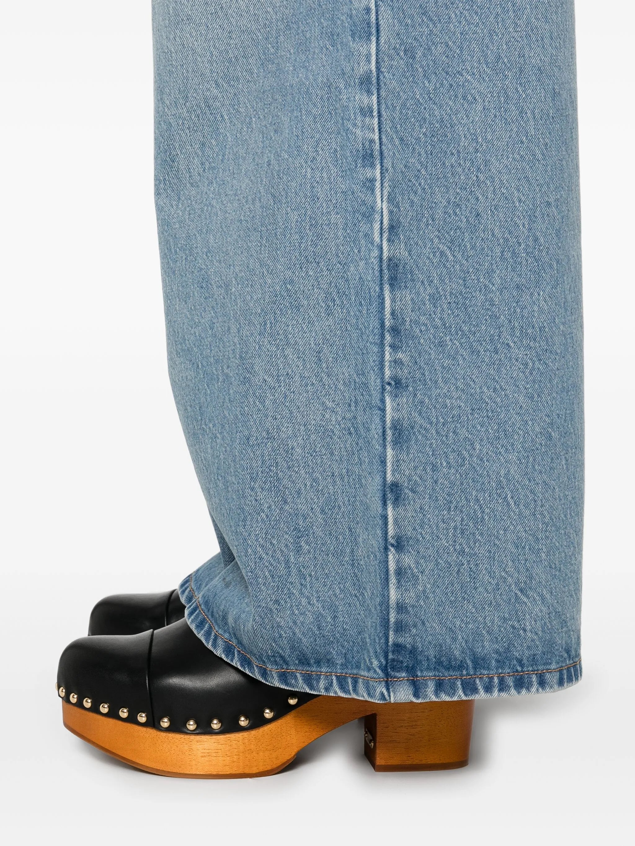 high-rise wide-leg jeans