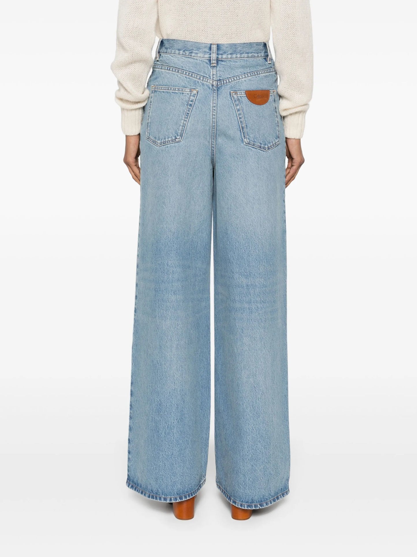 high-rise wide-leg jeans