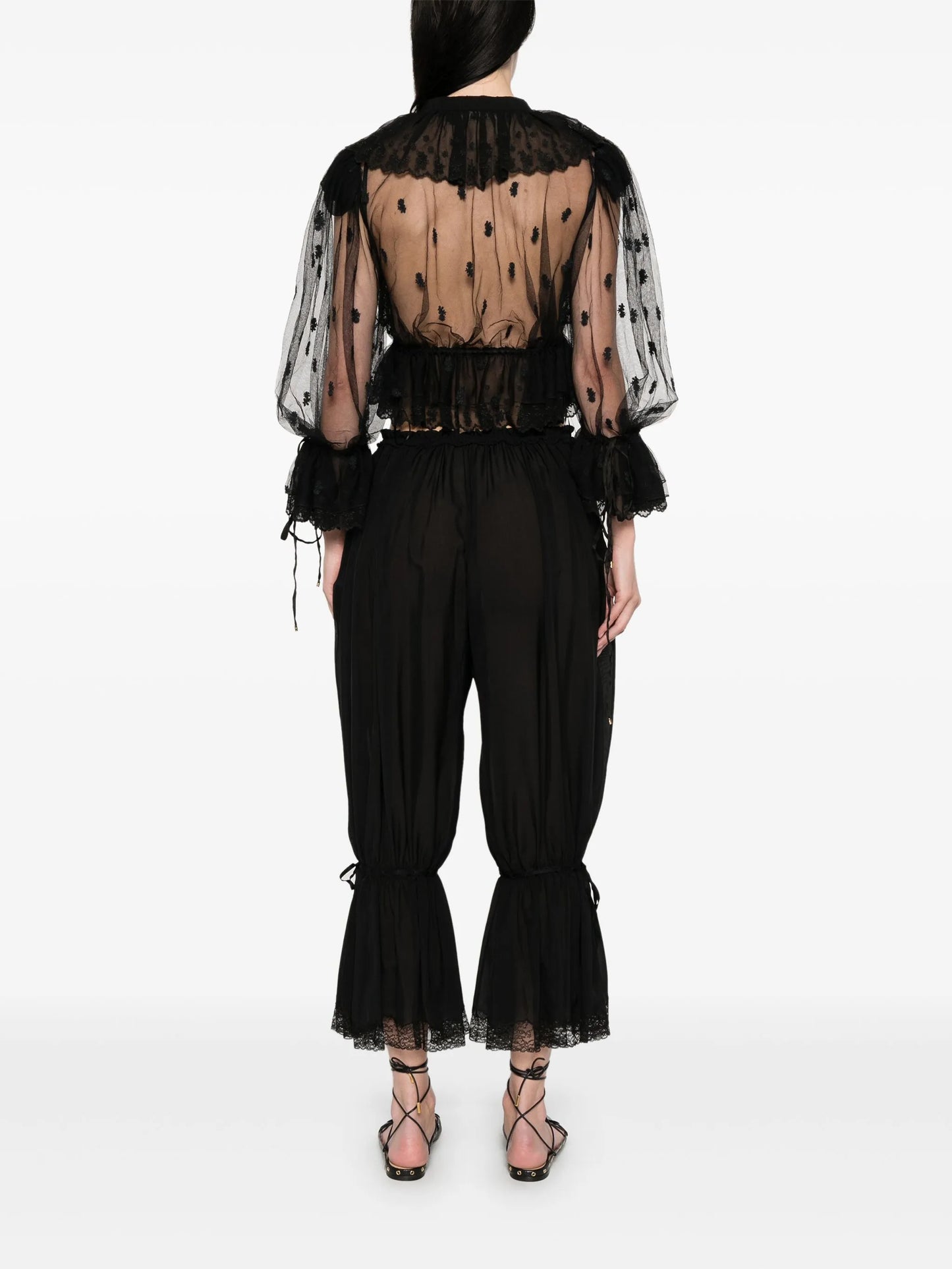 lace sheer blouse