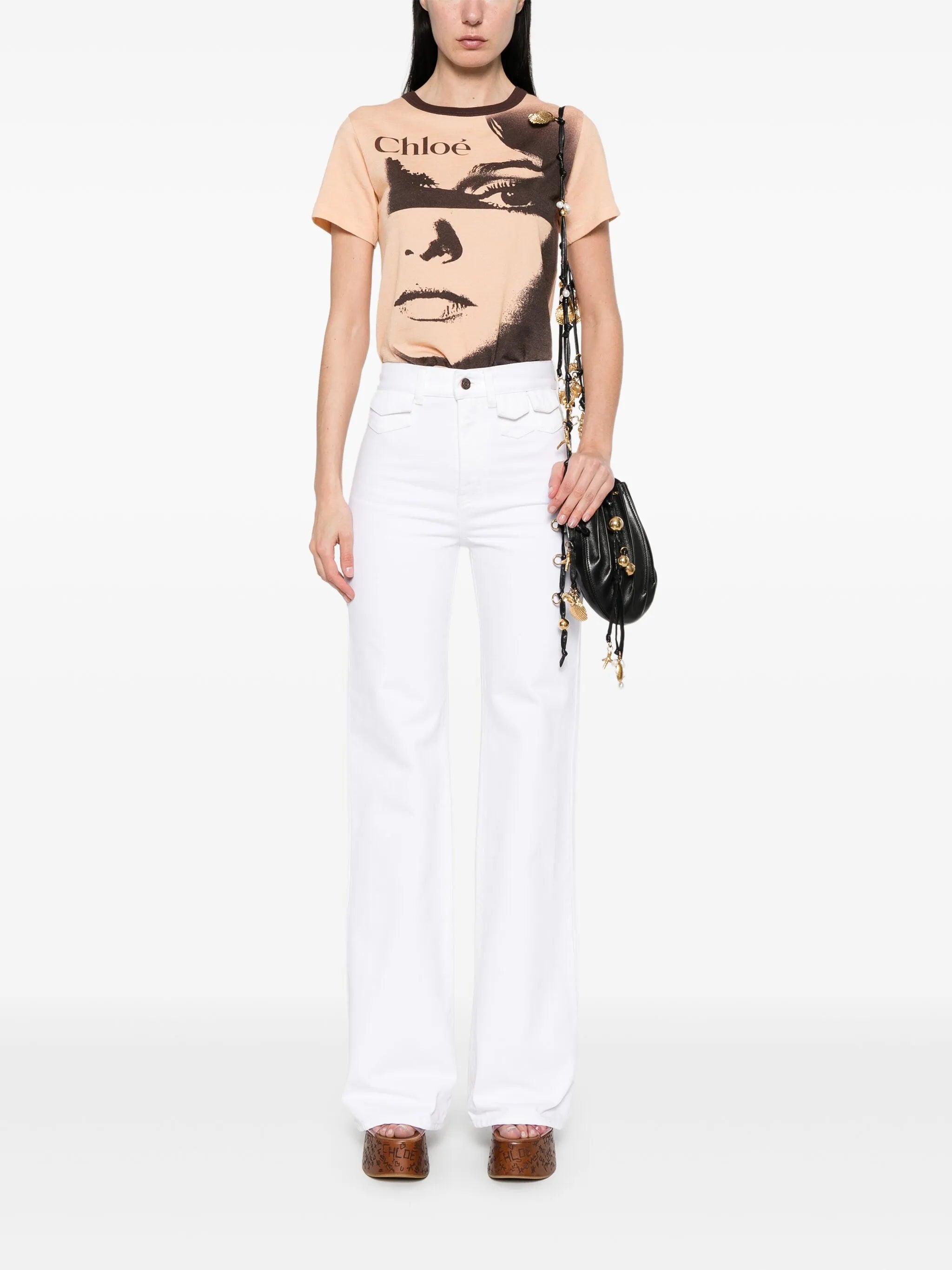 face print T-shirt
