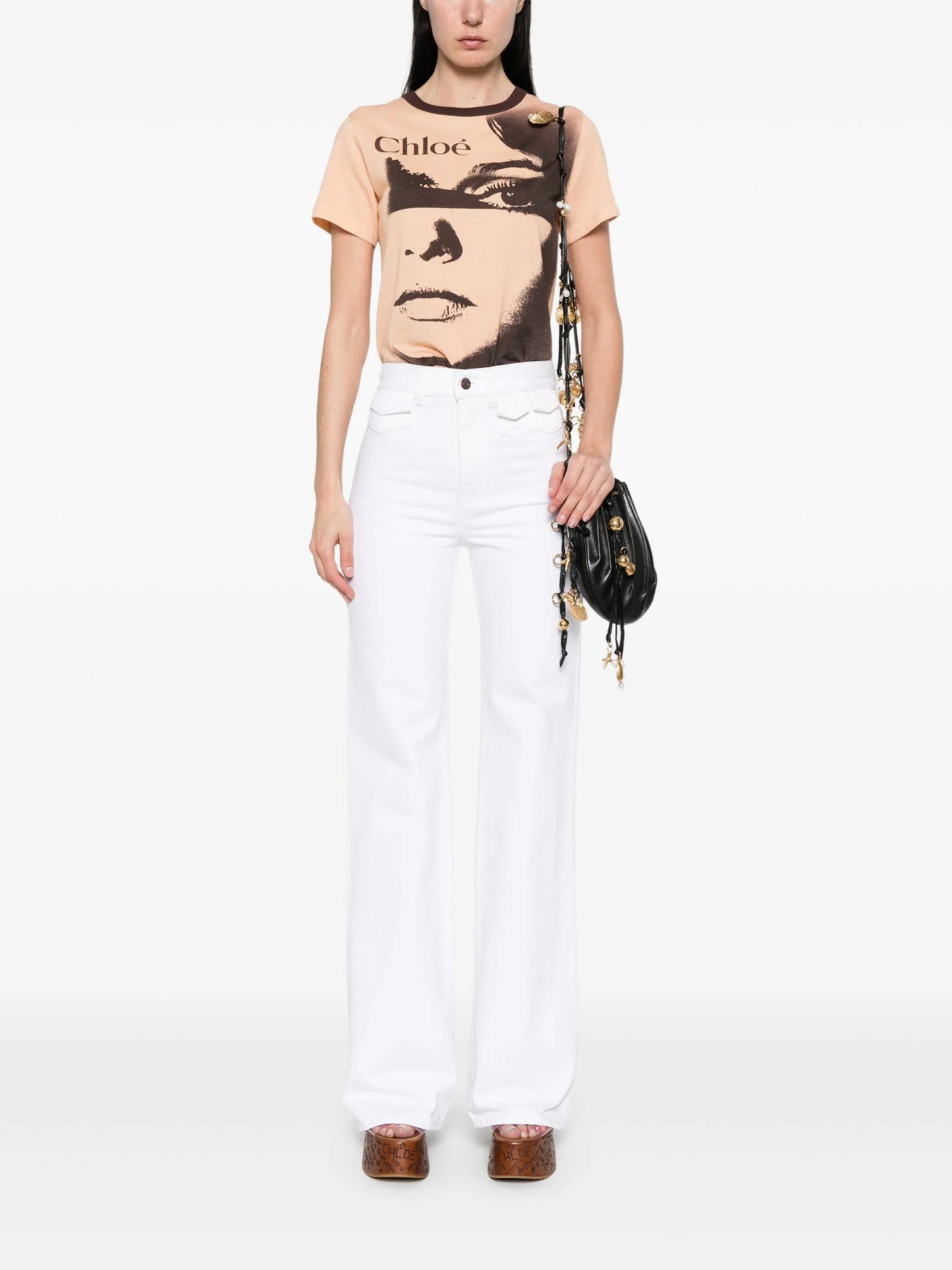 face print T-shirt