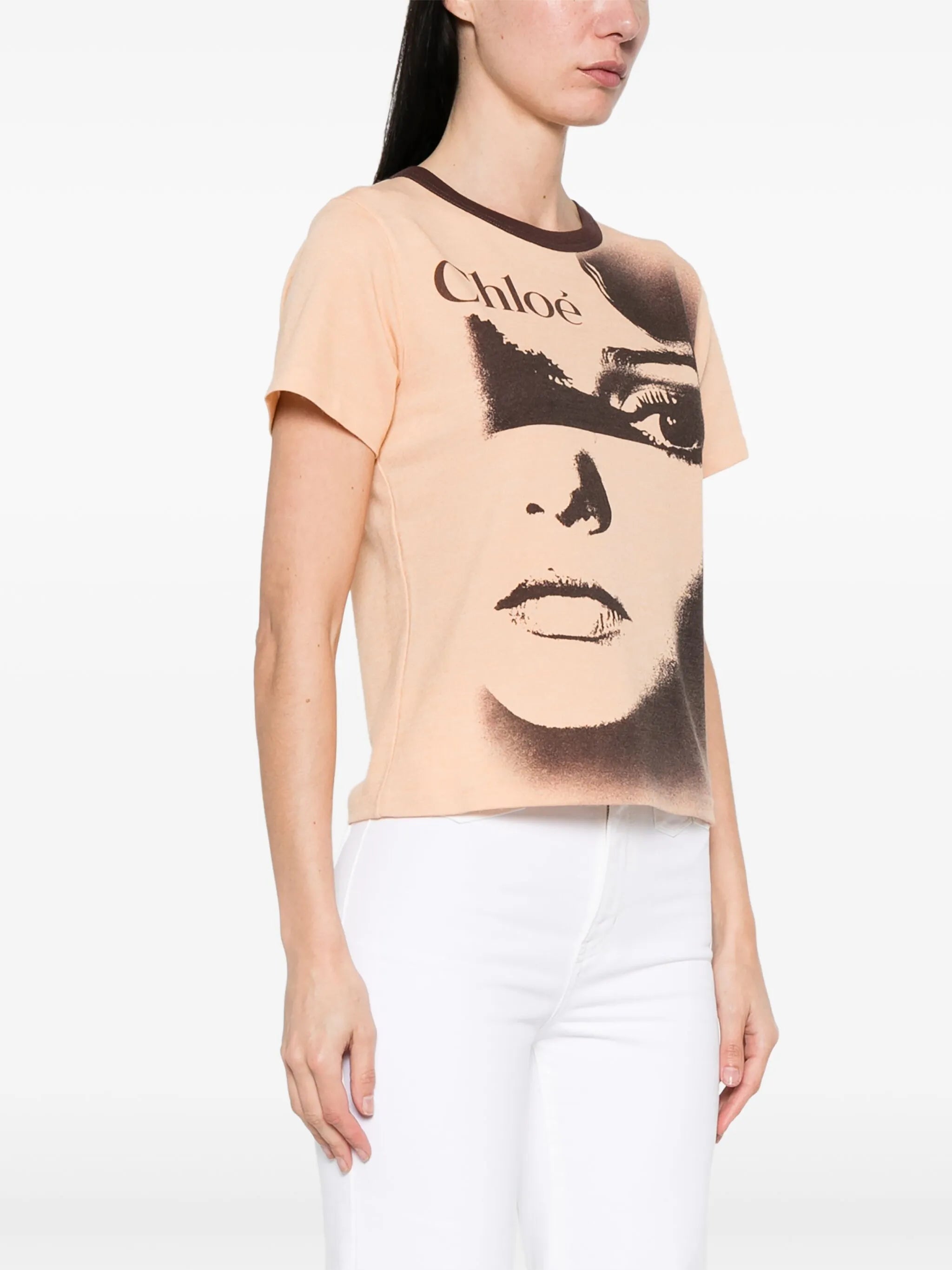 face print T-shirt