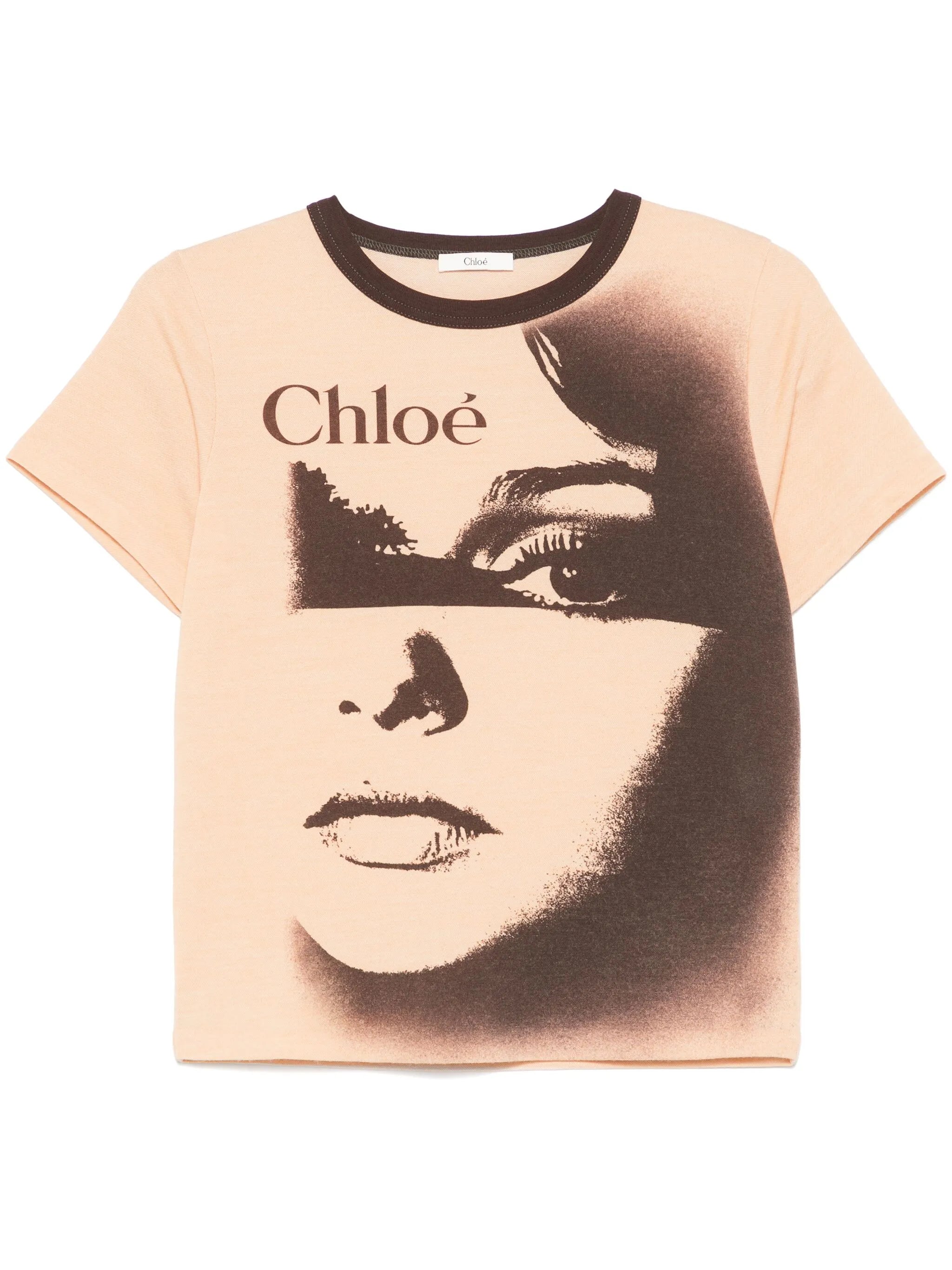 face print T-shirt