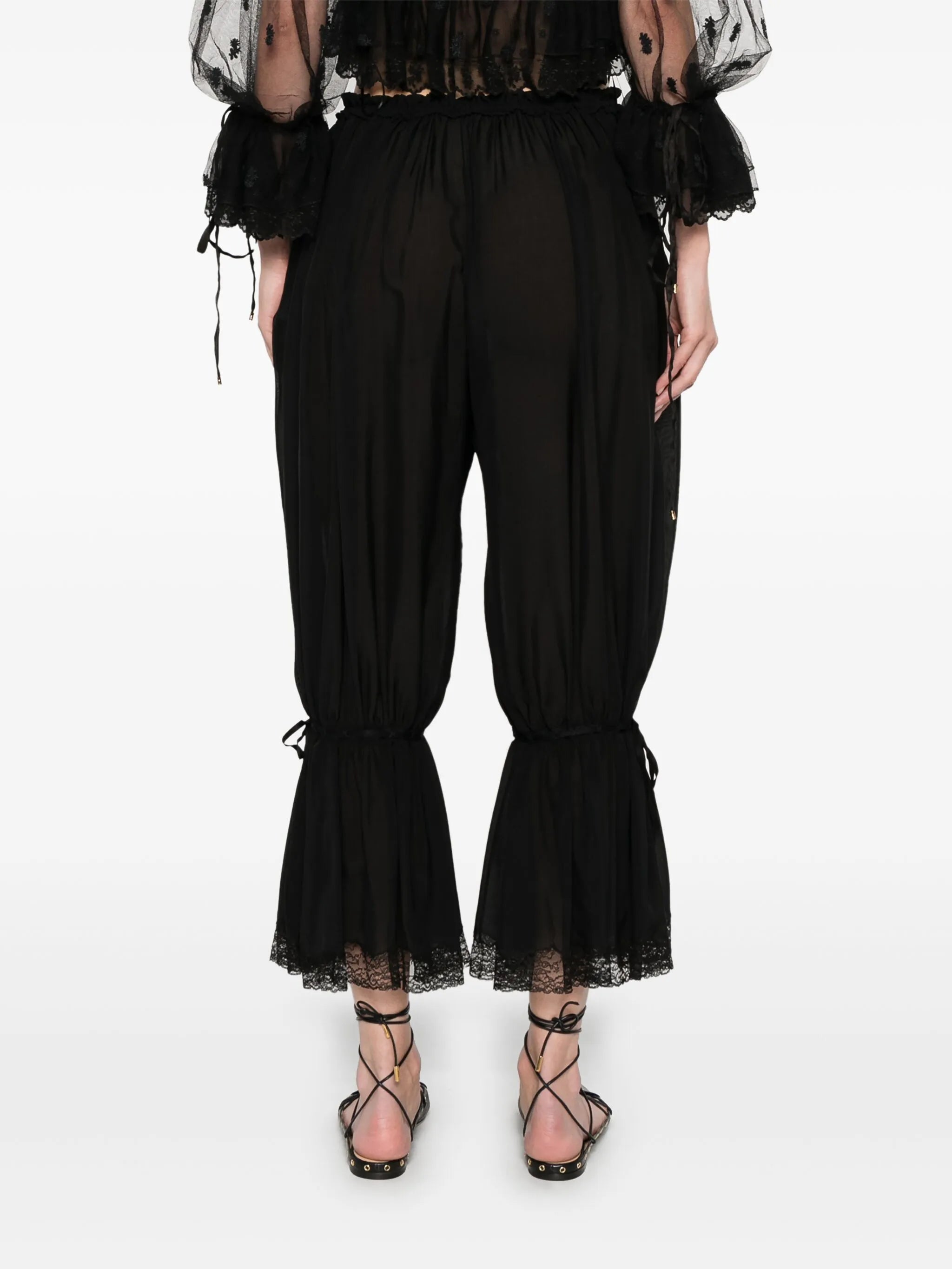 cinched cropped trousers