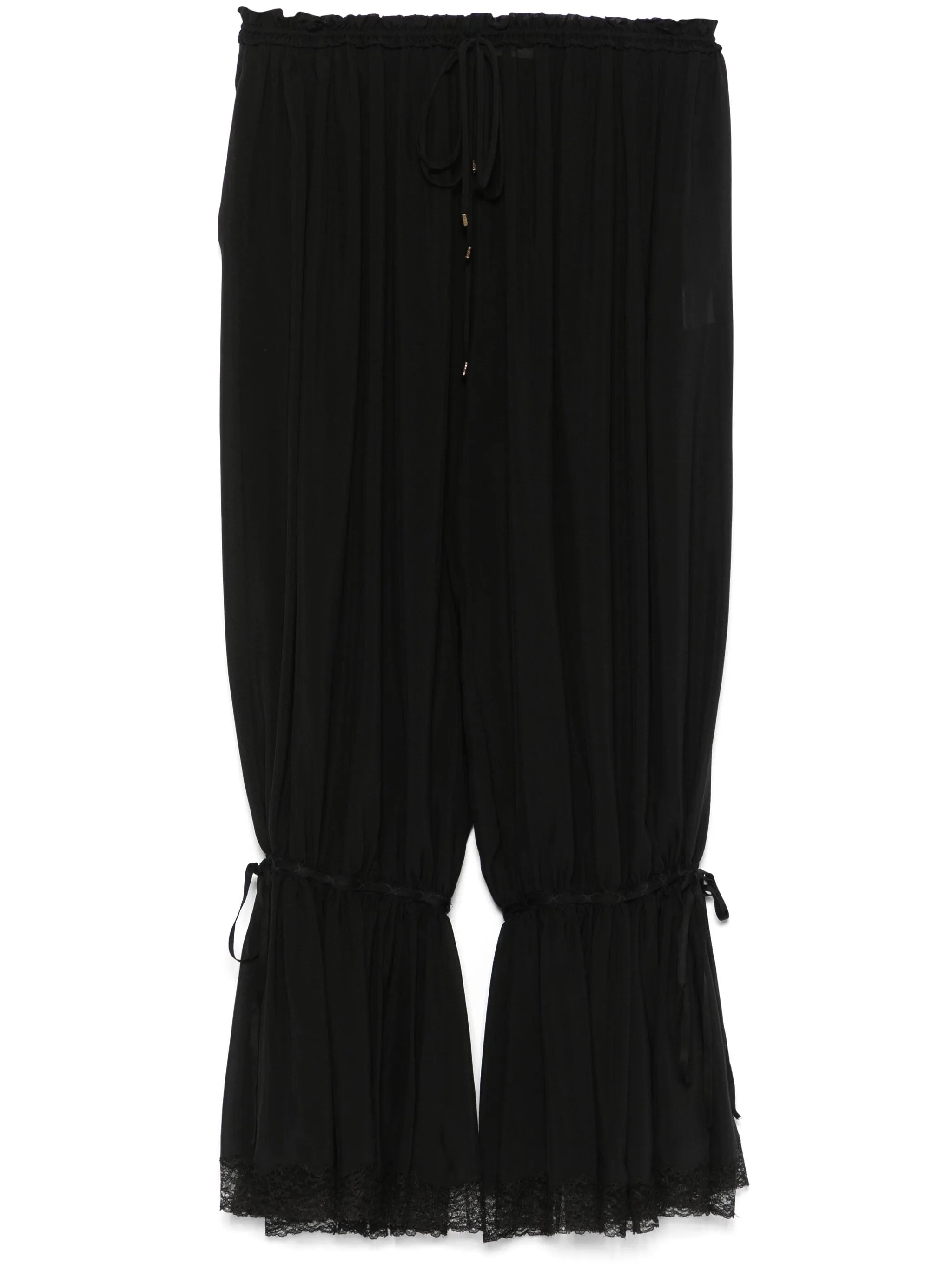 cinched cropped trousers