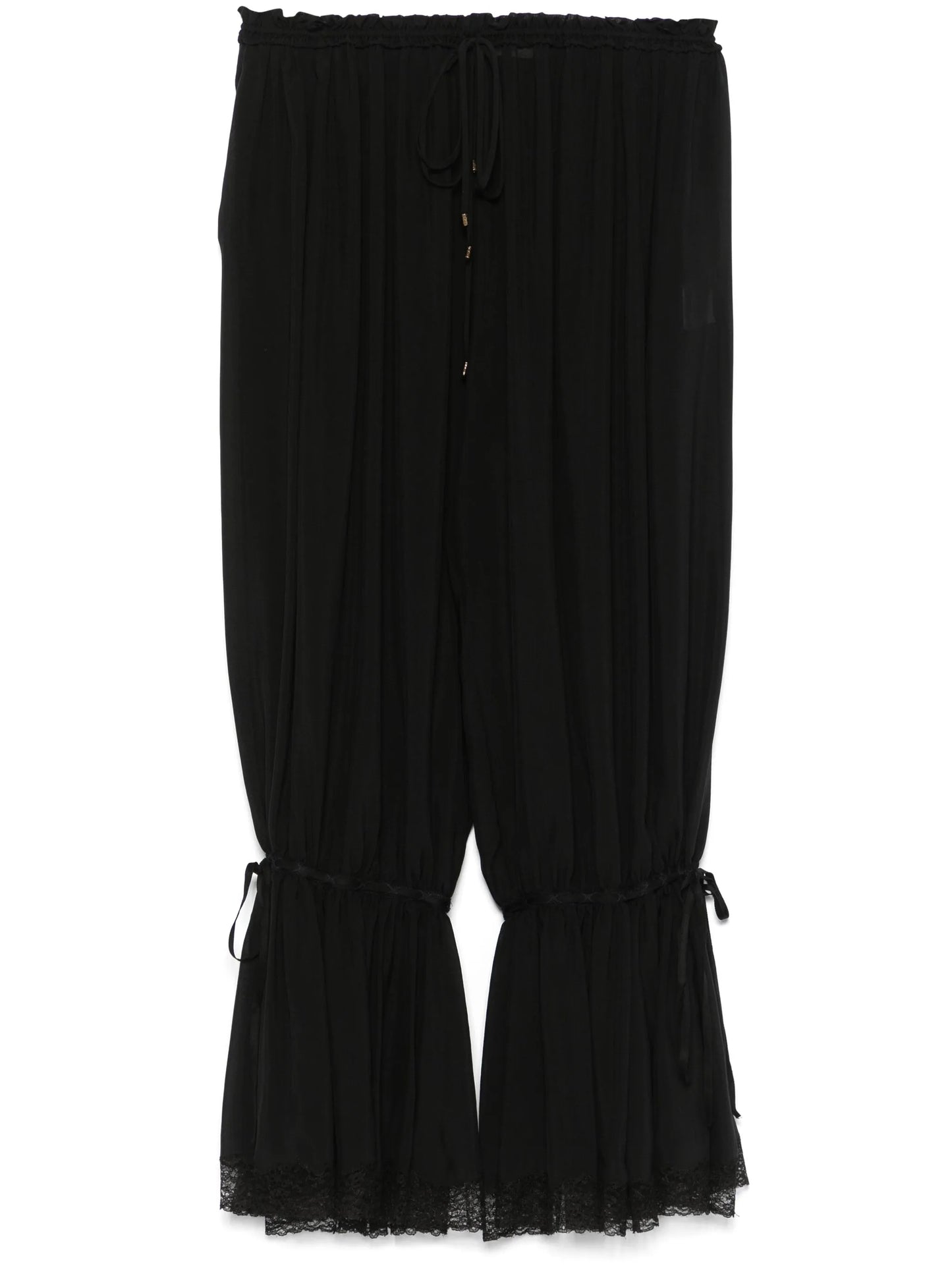 cinched cropped trousers