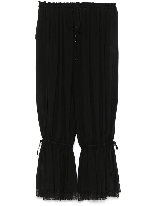 cinched cropped trousers