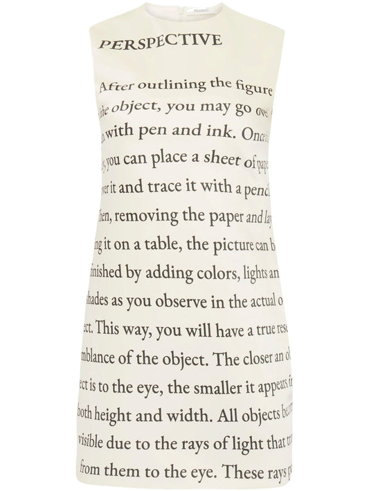 text-print mini dress