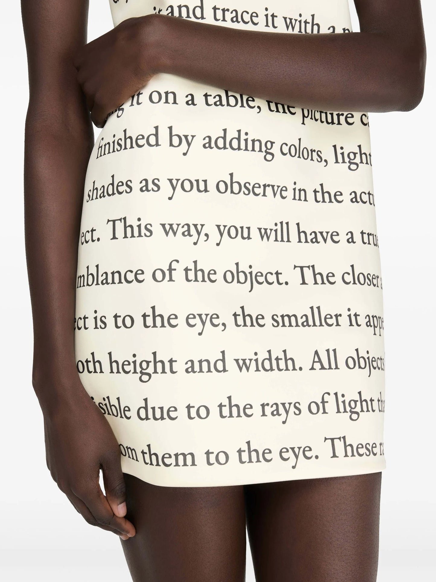 text-print mini dress