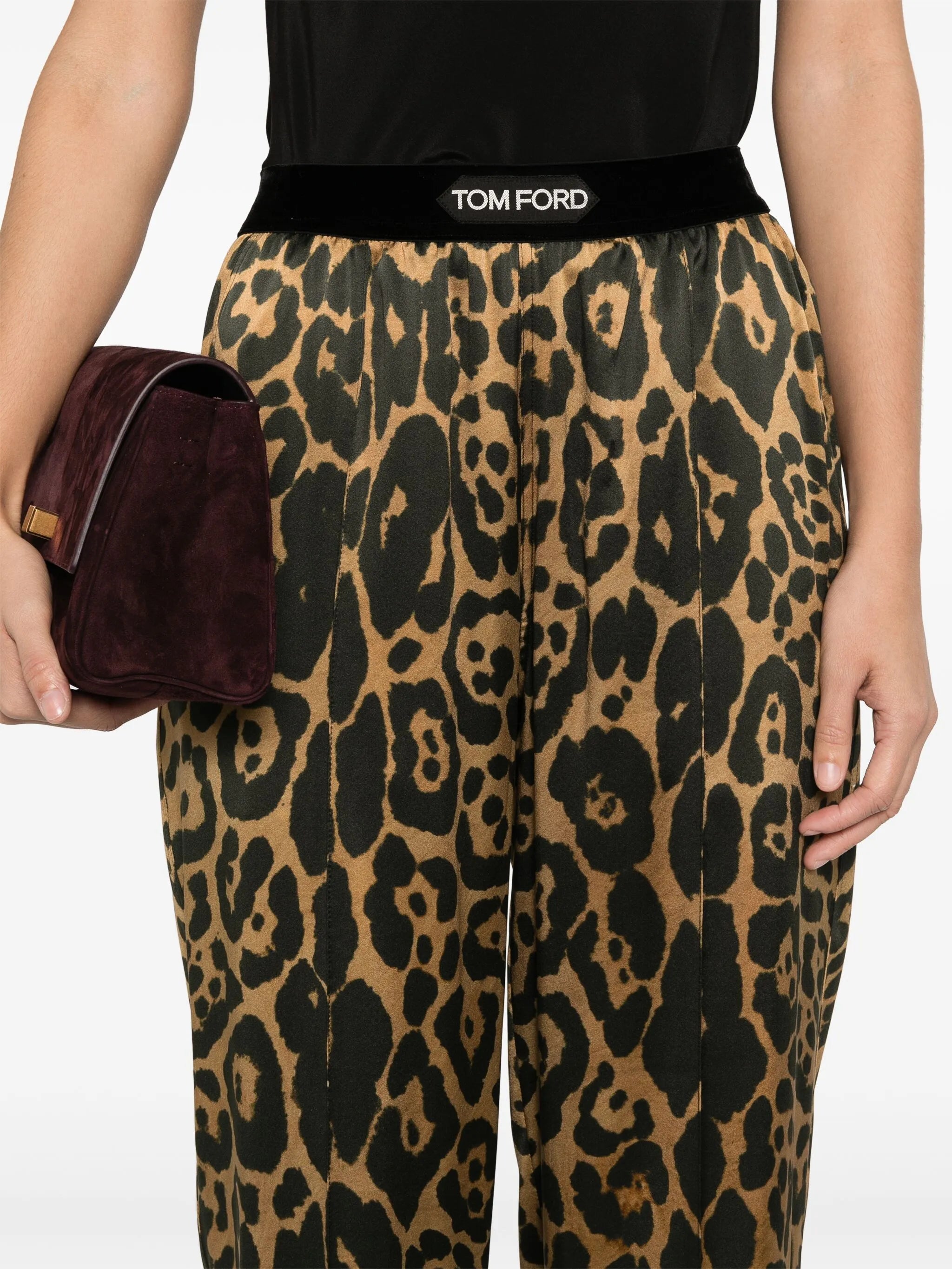 Silk Leopard Pants