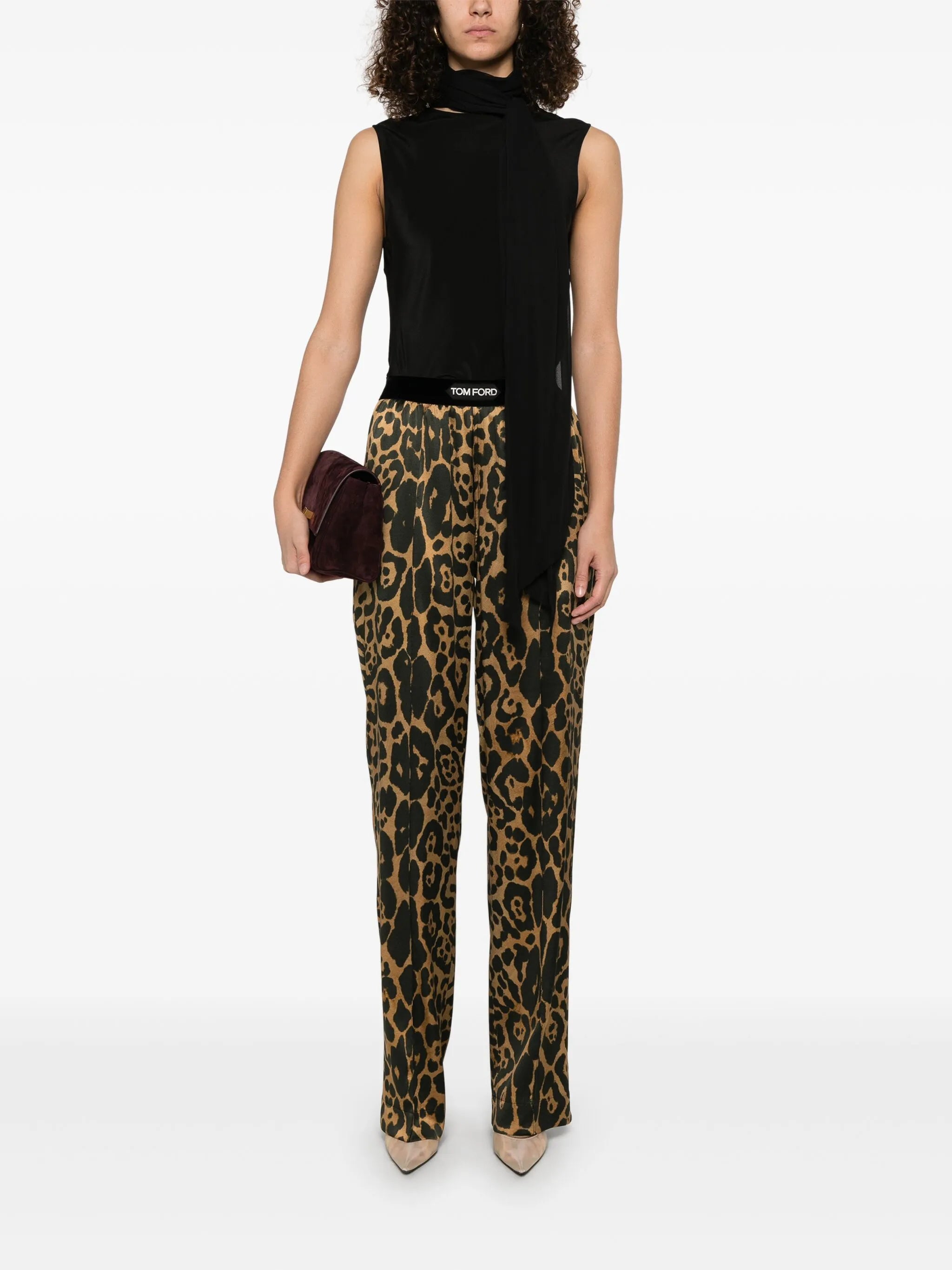 Silk Leopard Pants