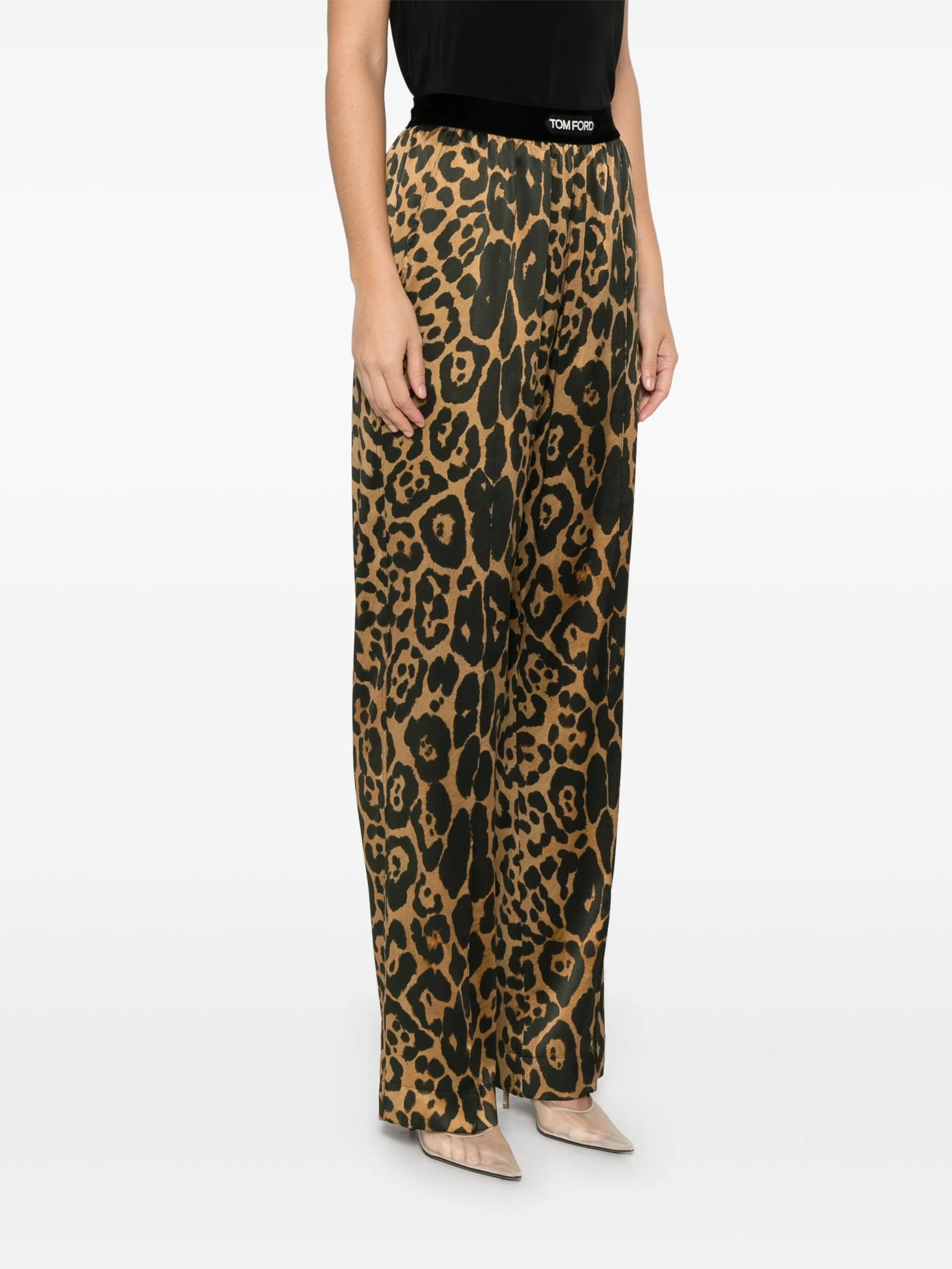 Silk Leopard Pants