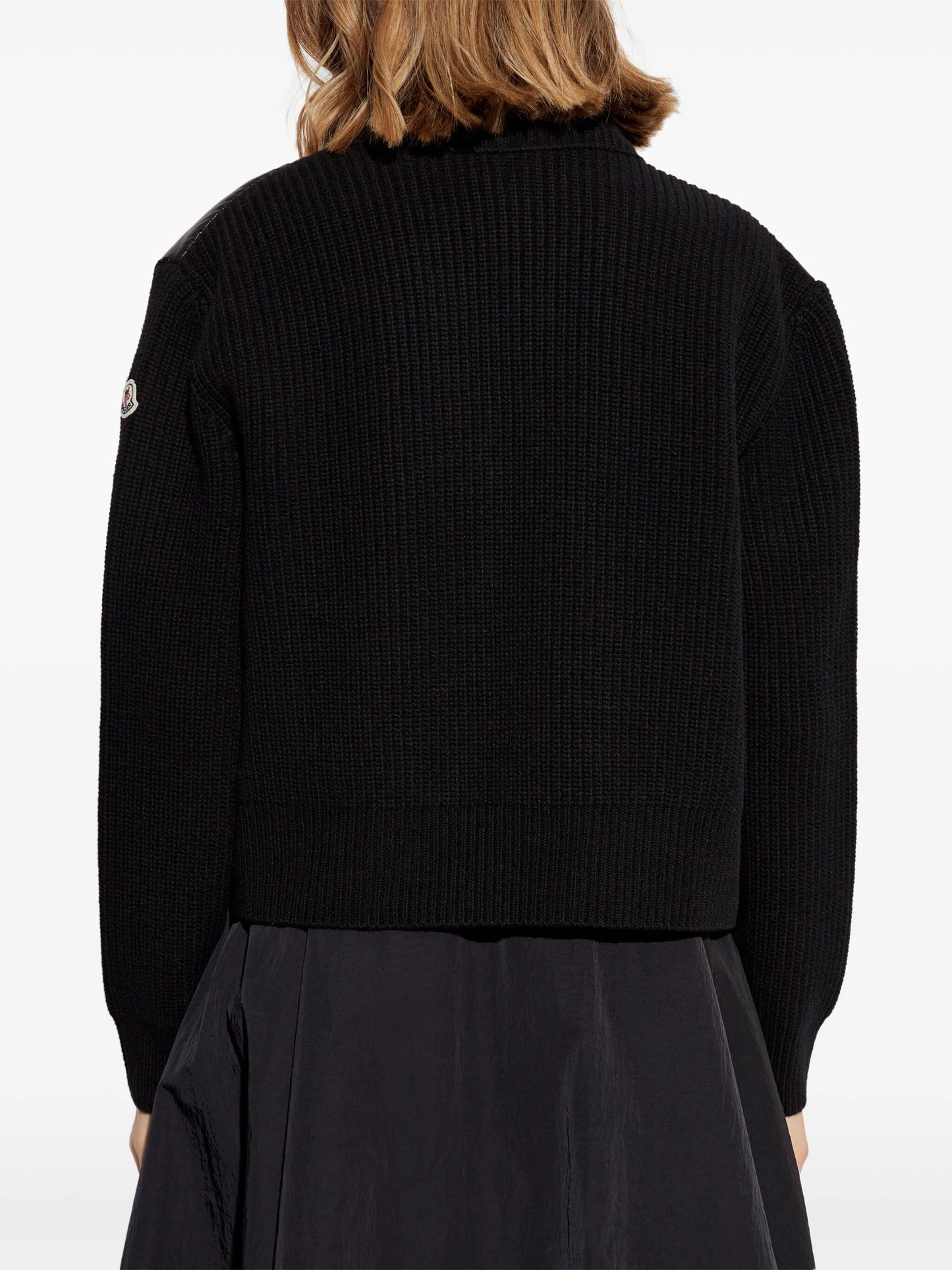 padded wool cardigan
