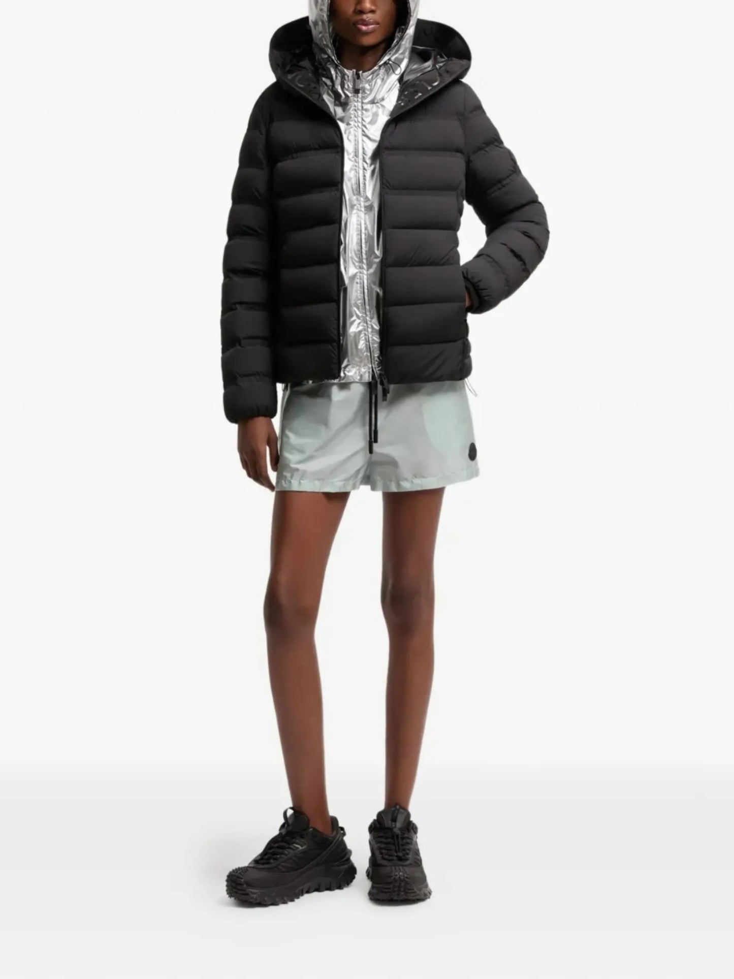 hooded quilted jacket