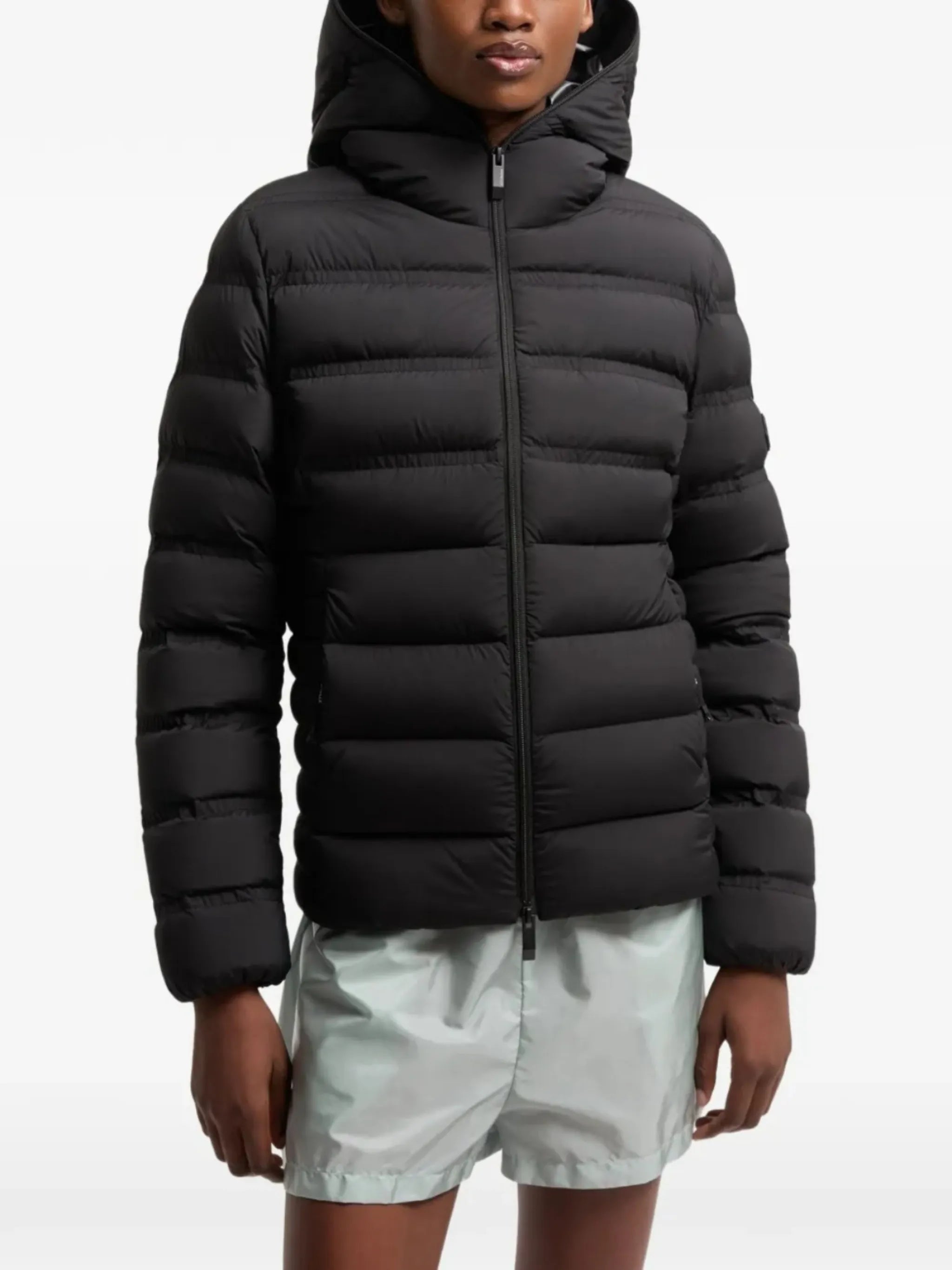hooded quilted jacket
