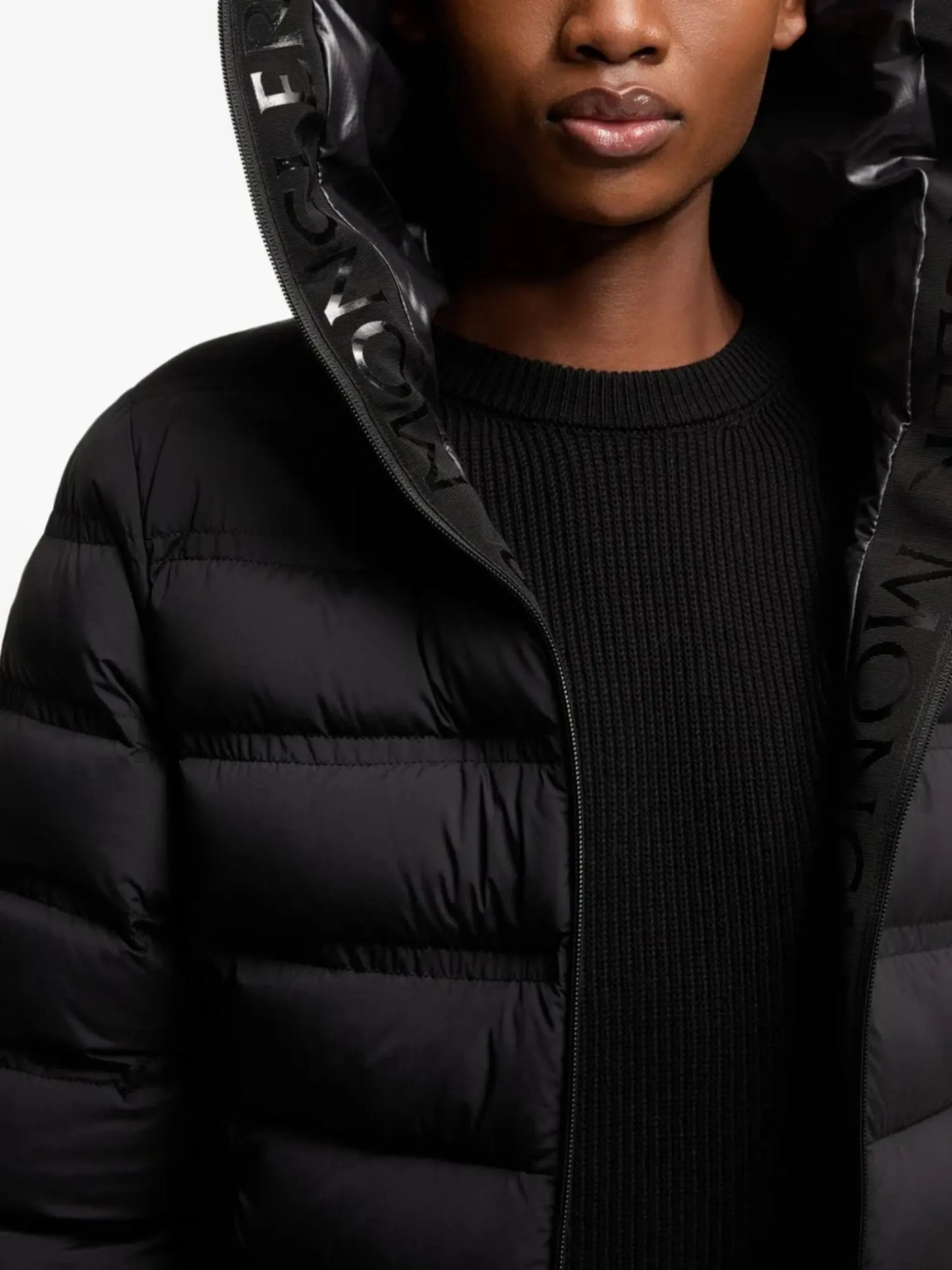 hooded quilted jacket