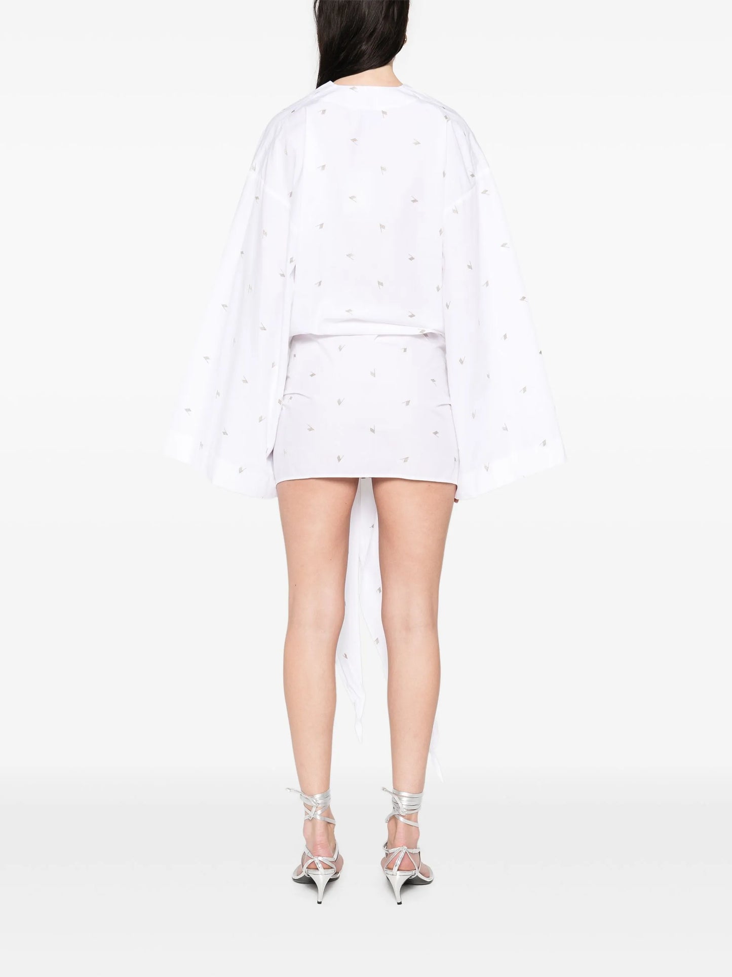 logo-embroidered mini dress