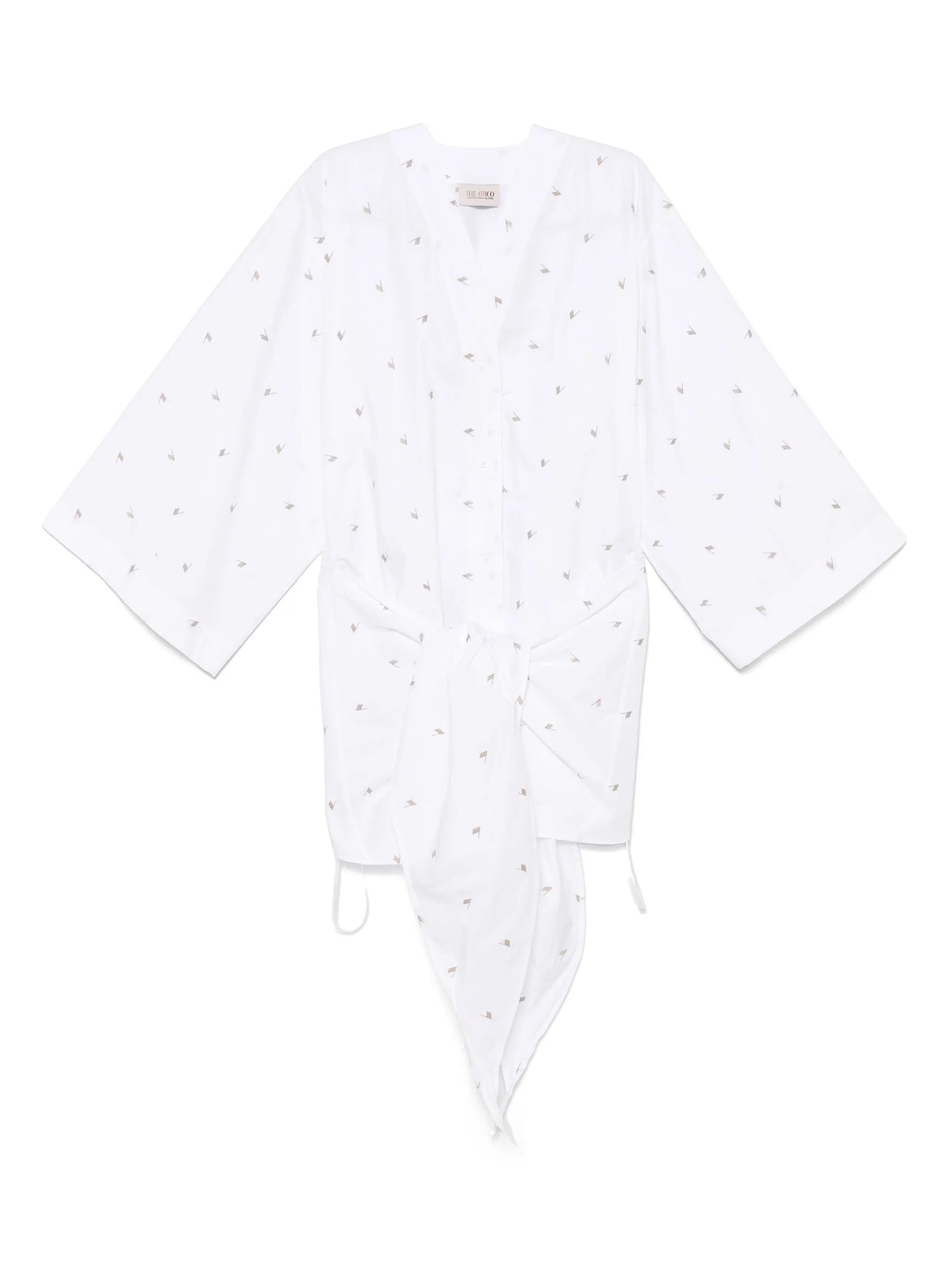 logo-embroidered mini dress