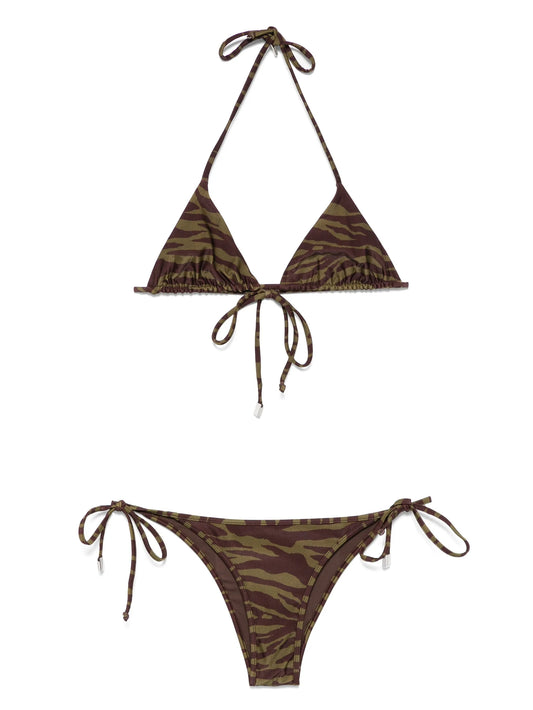 zebra-print bikini