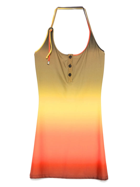 halterneck mini dress