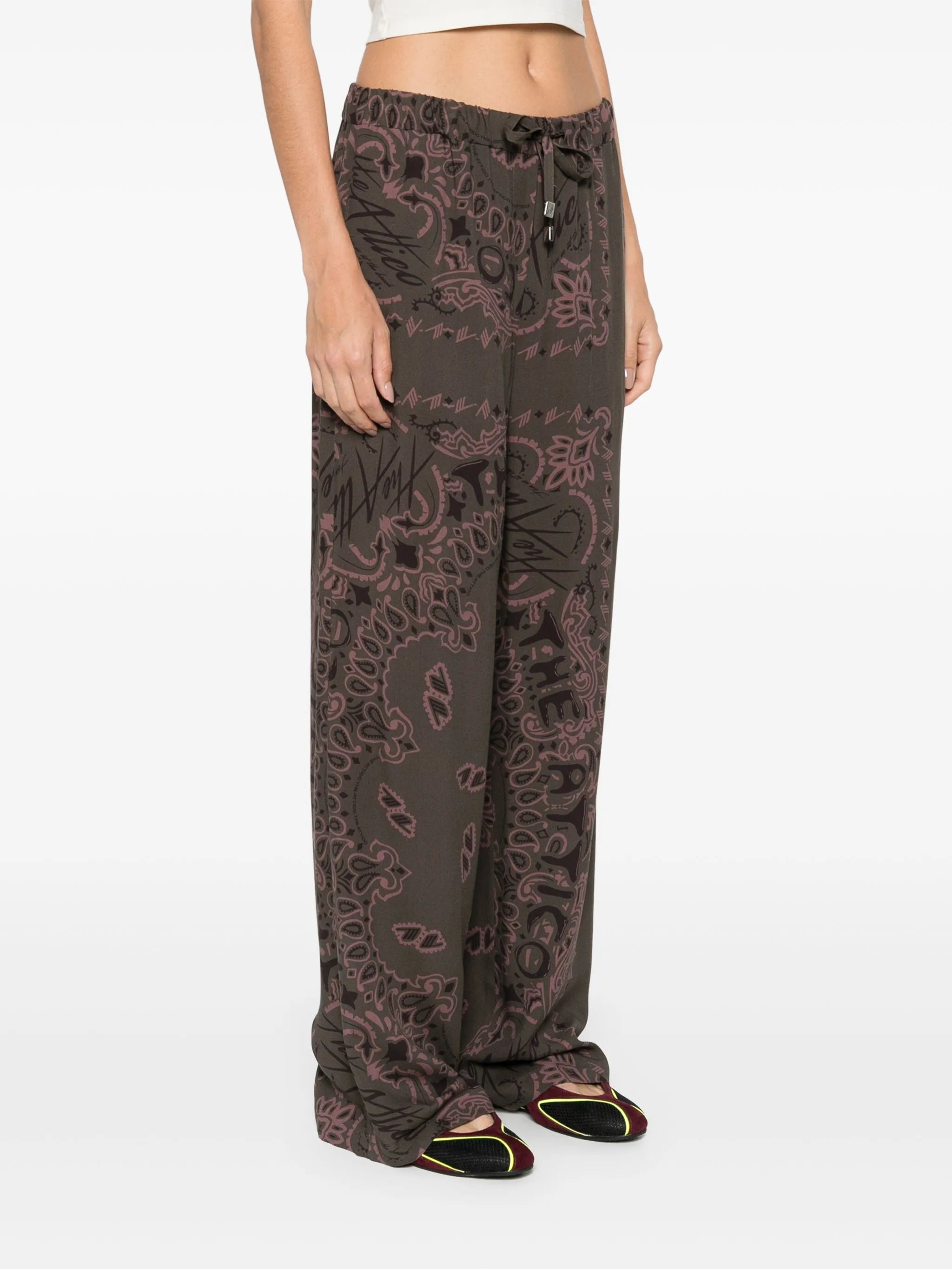 paisley-print trousers