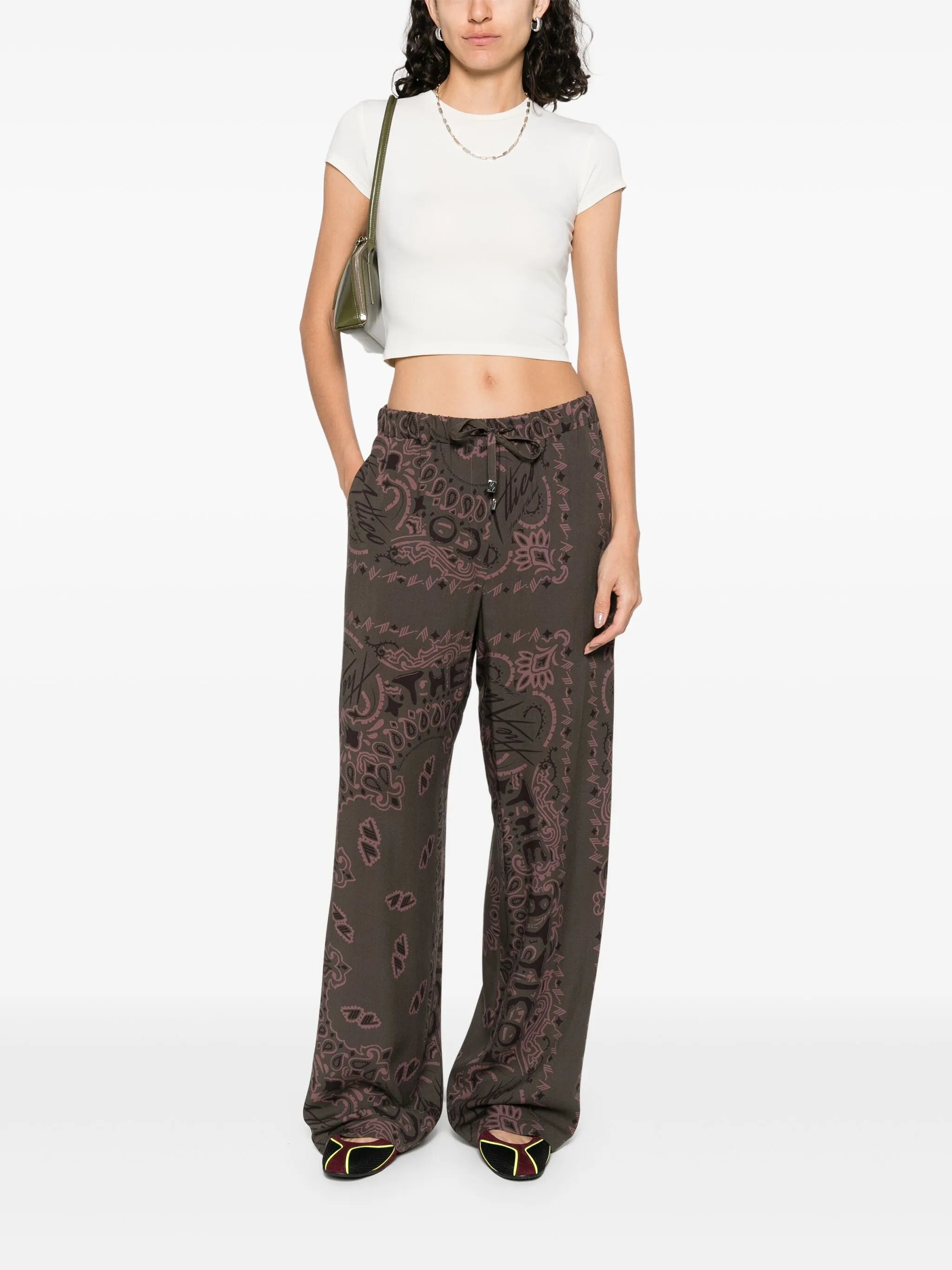 paisley-print trousers