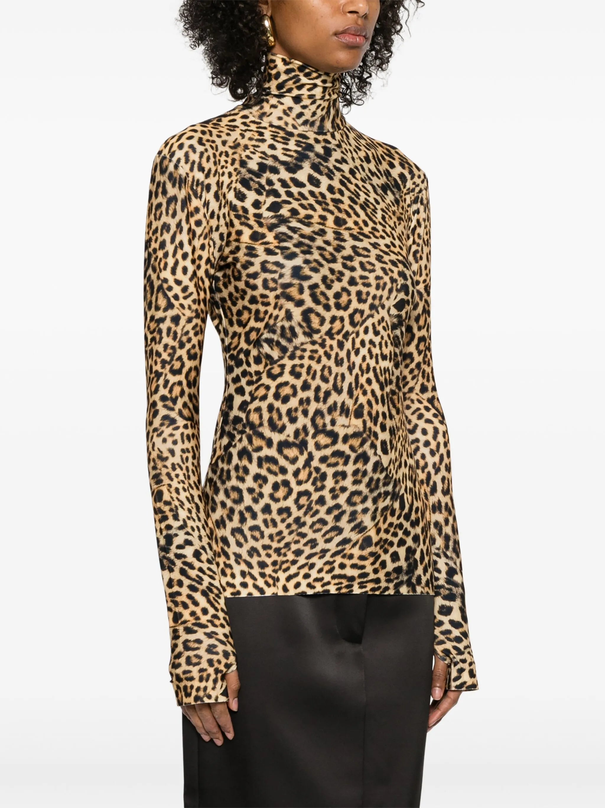 long-sleeve turtleneck top