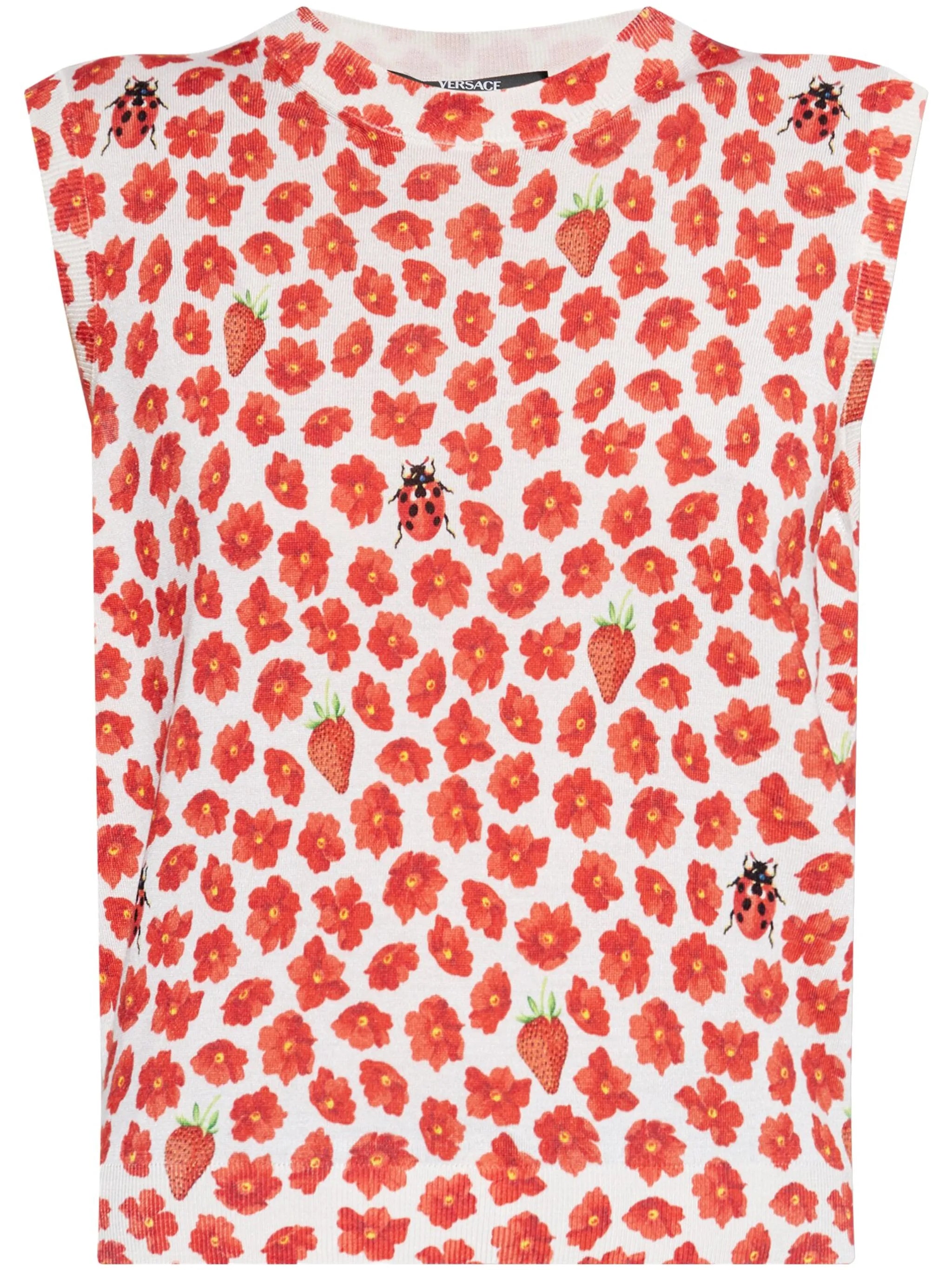 floral-print T-shirt