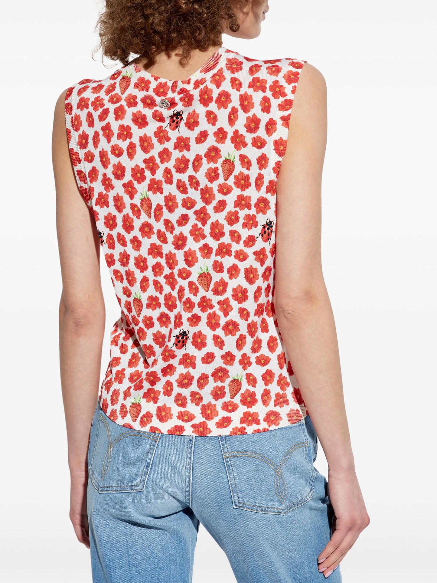 floral-print T-shirt