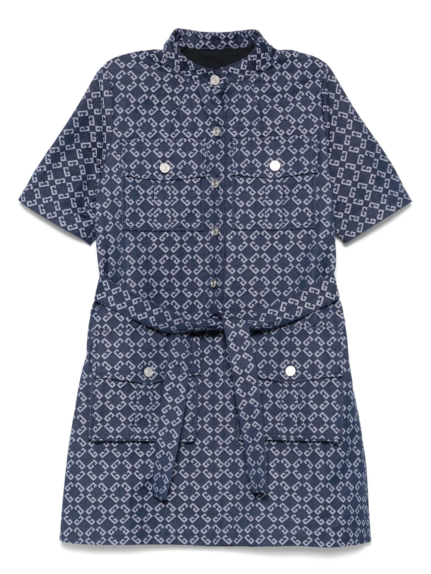 Safari dress in monogram 72 denim