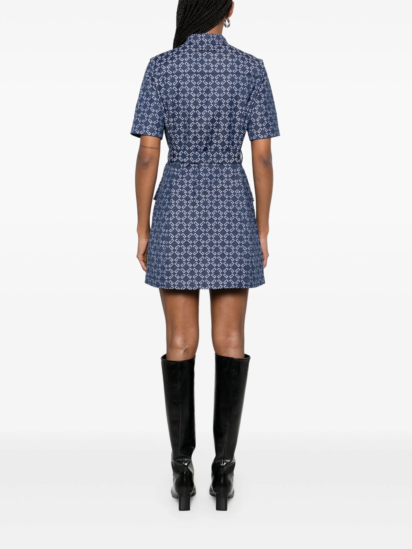 Monogram 72 denim mini dress
