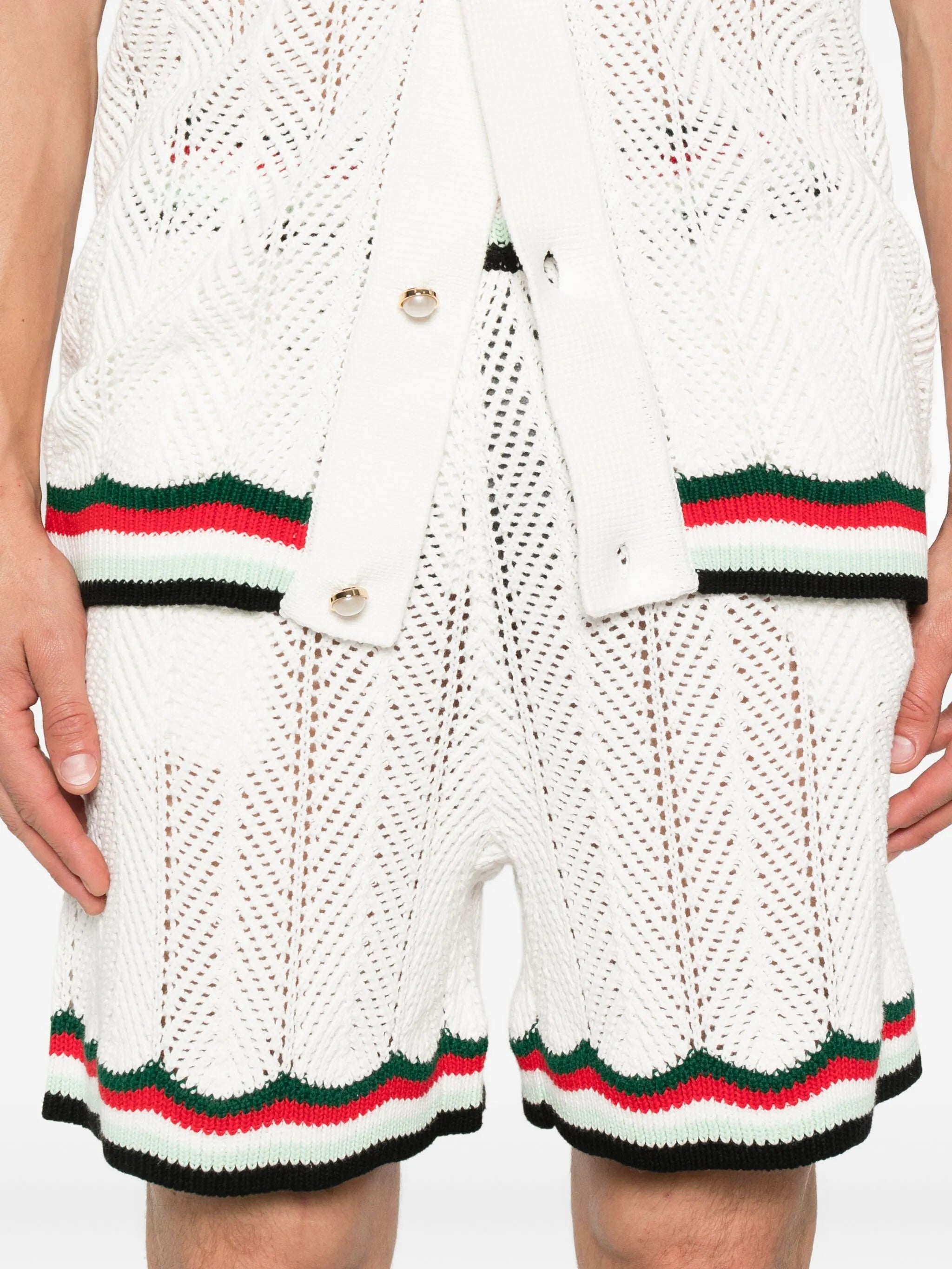 stripe-trim shorts