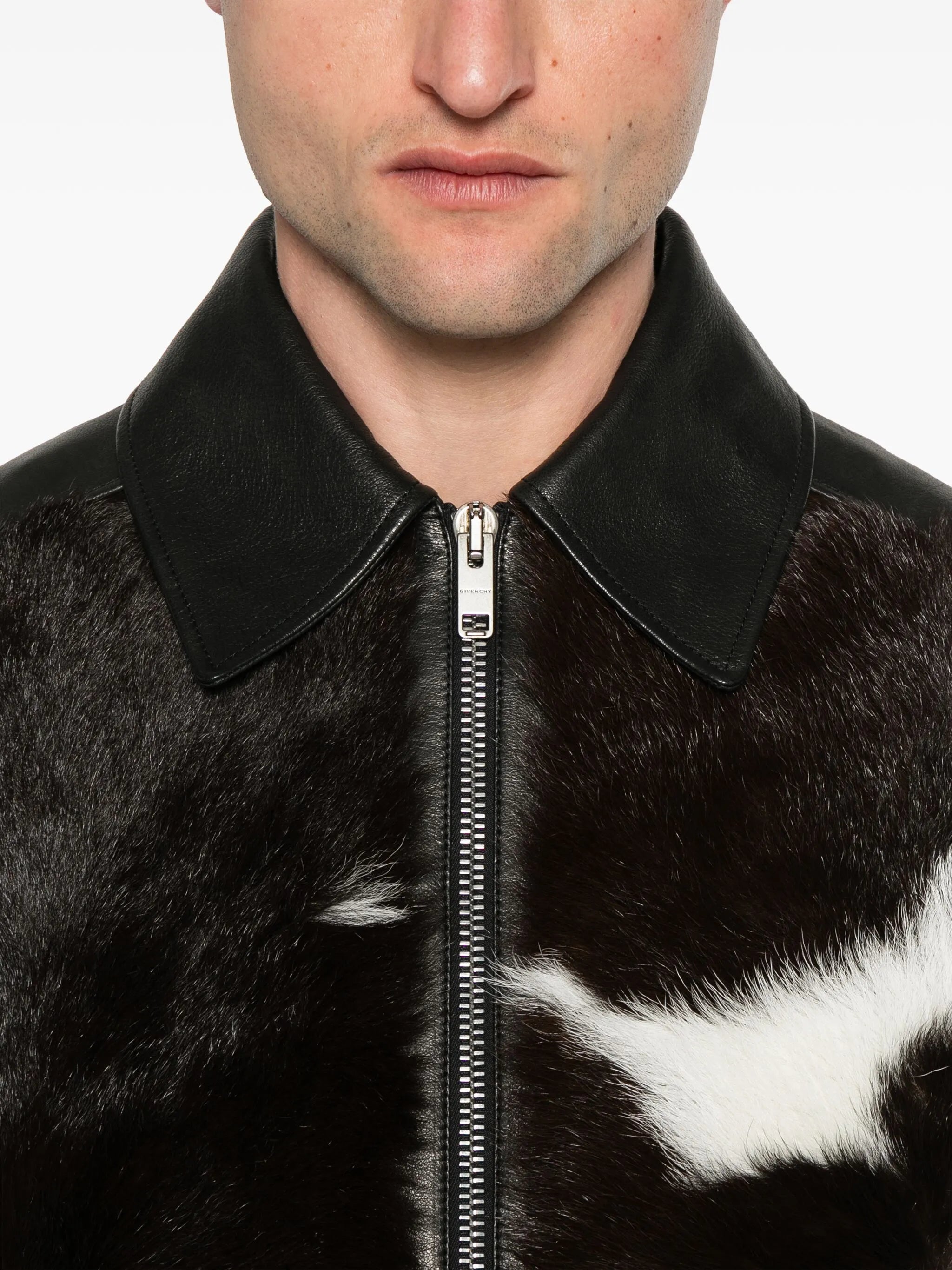 Biker jacket in calfskin leather