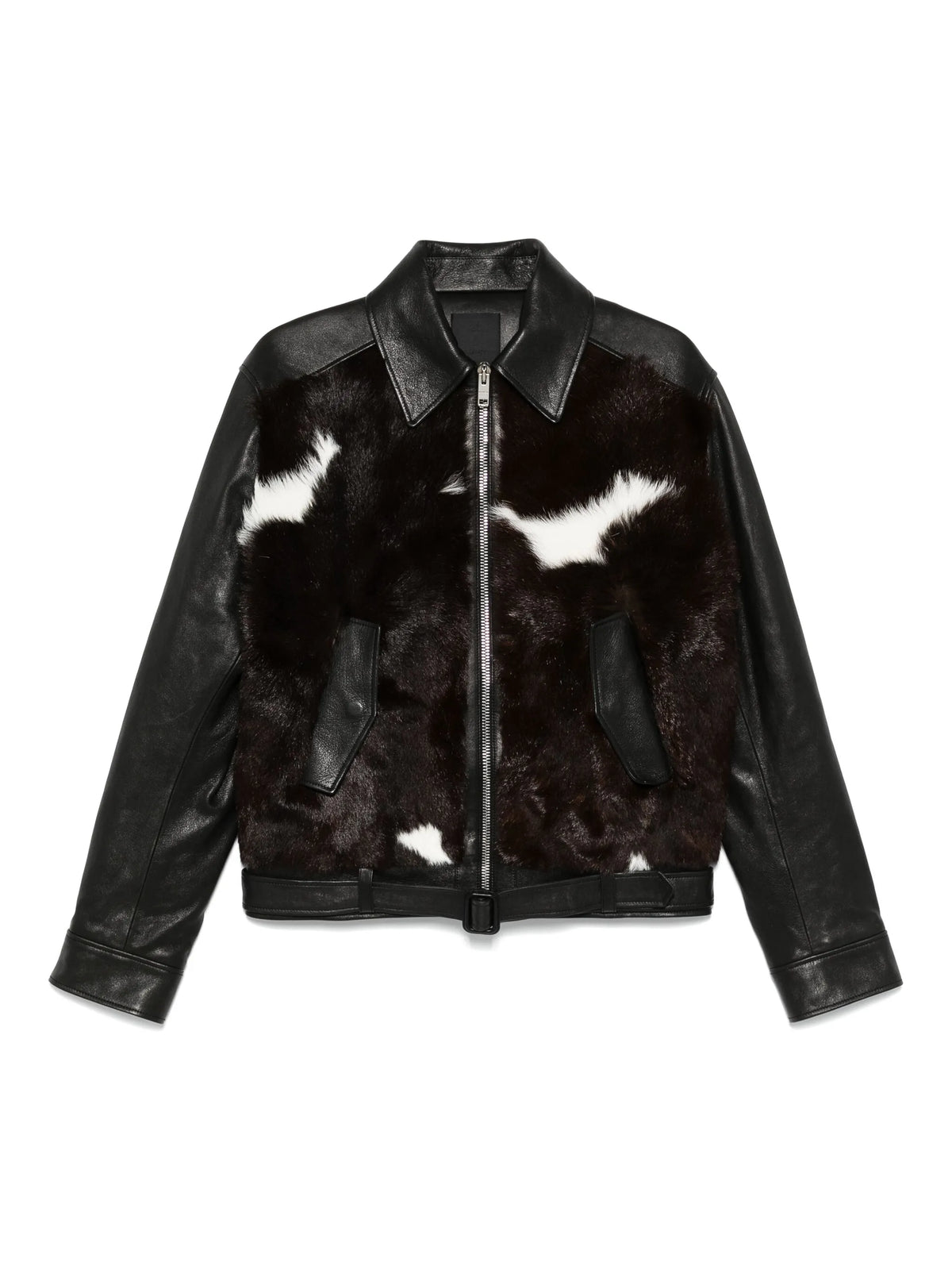 Biker jacket in calfskin leather