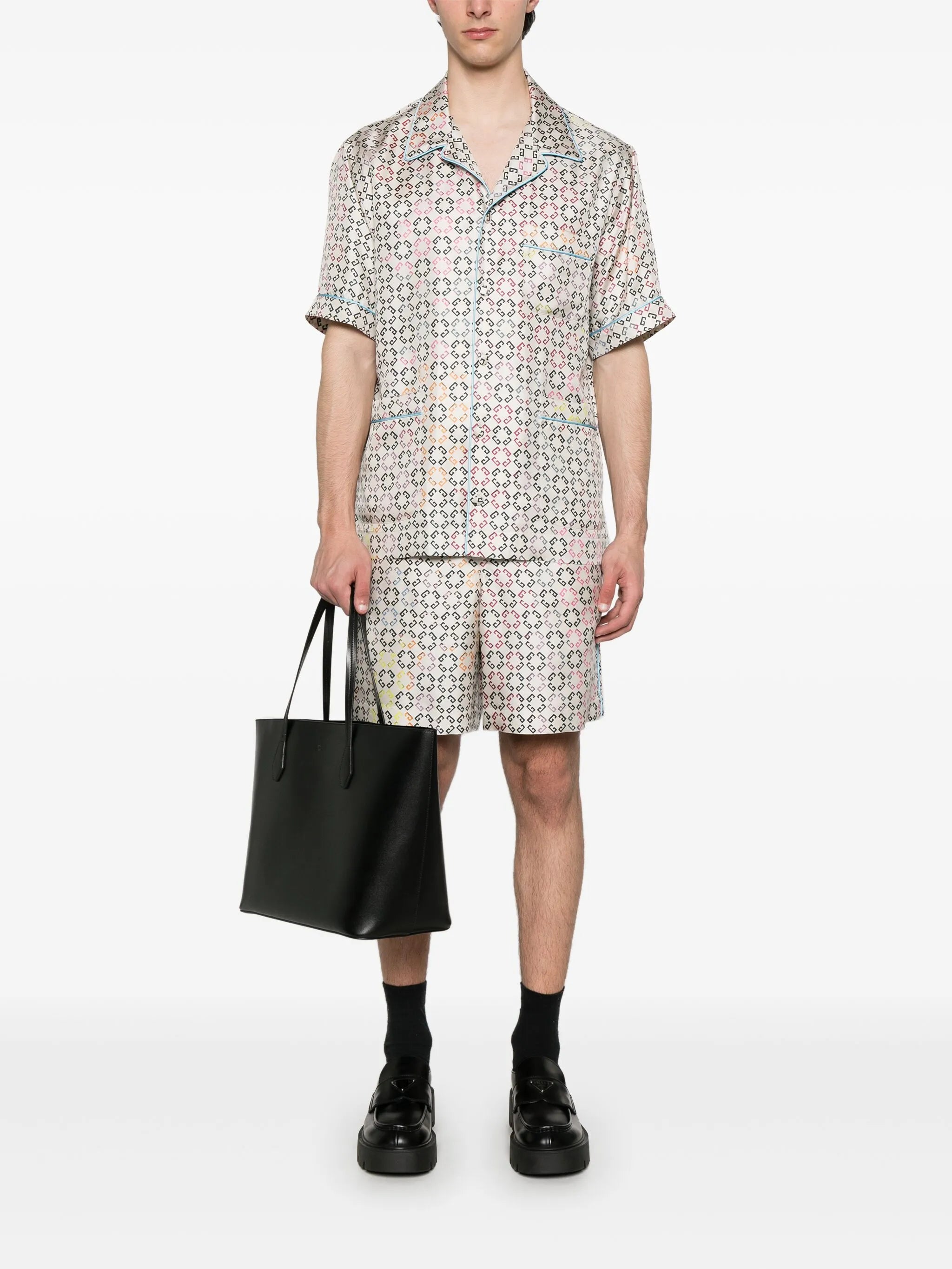 logo-print shorts