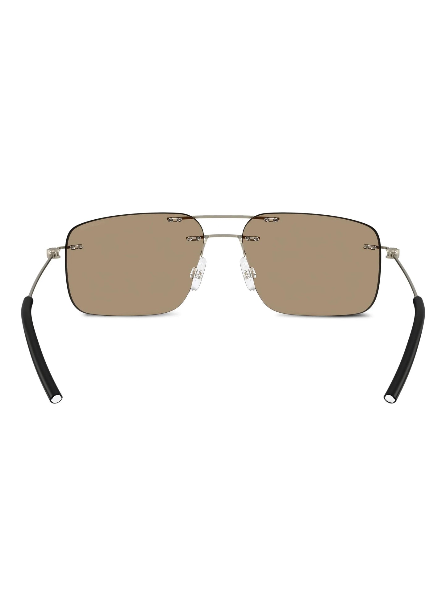 Doppler rimless rectangle-frame sunglasses