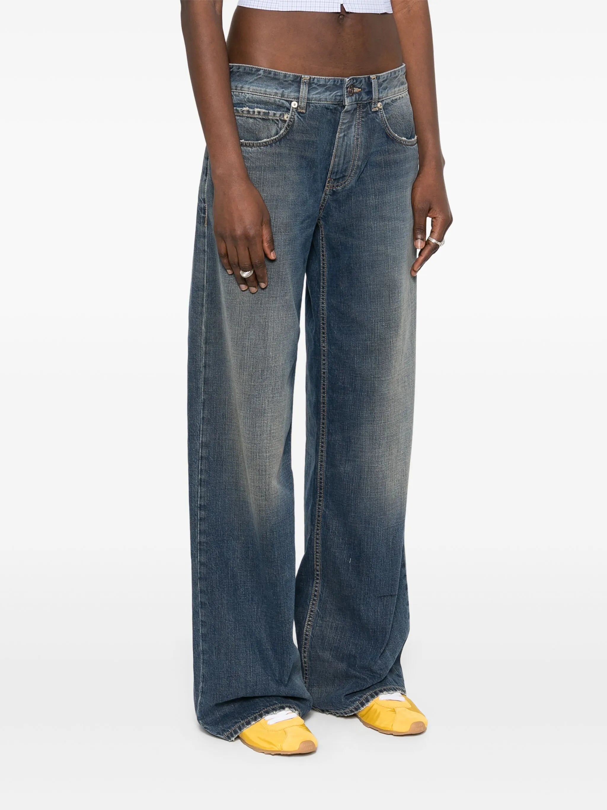 logo-patch jeans