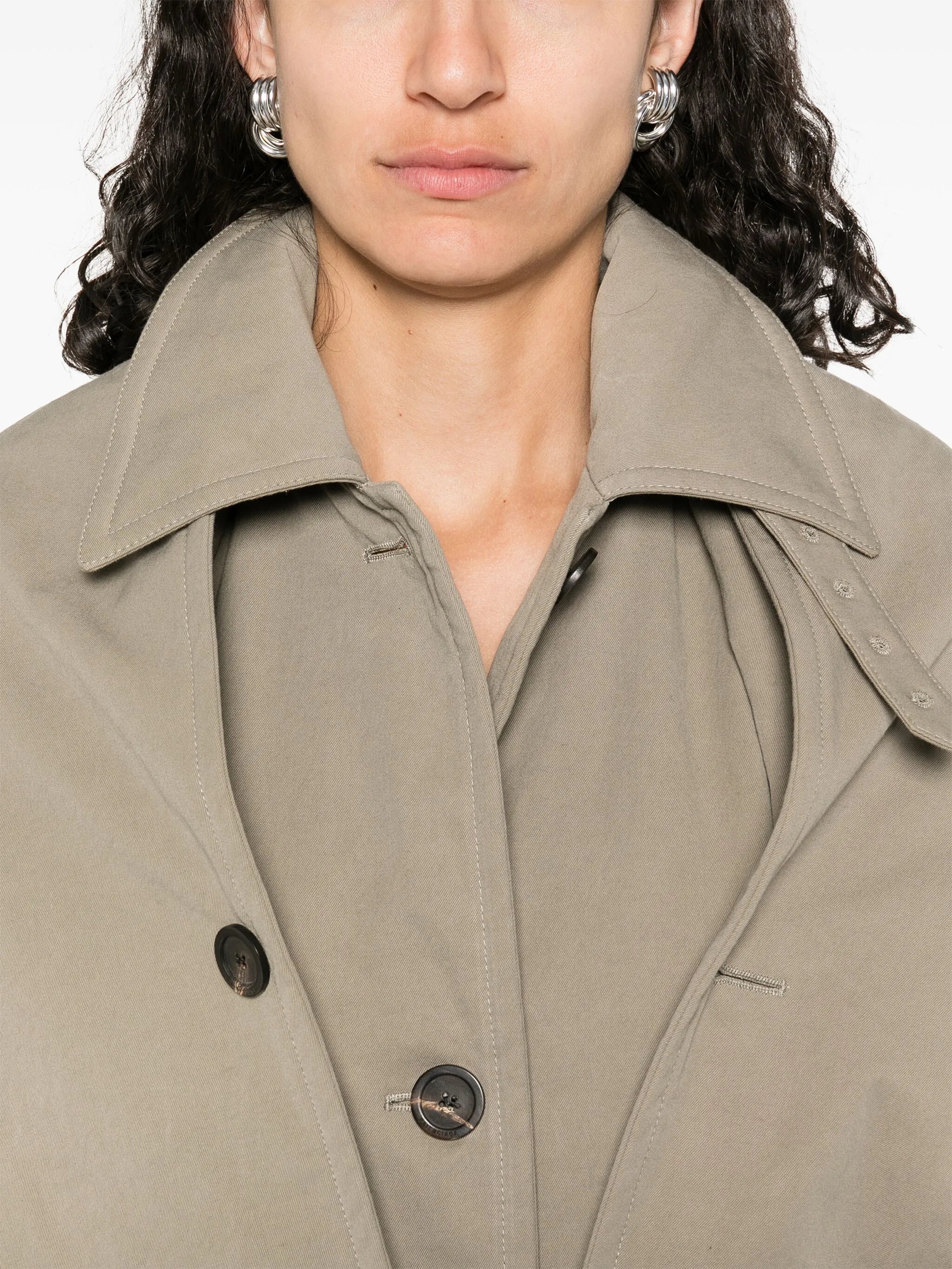 hooded trench jacket