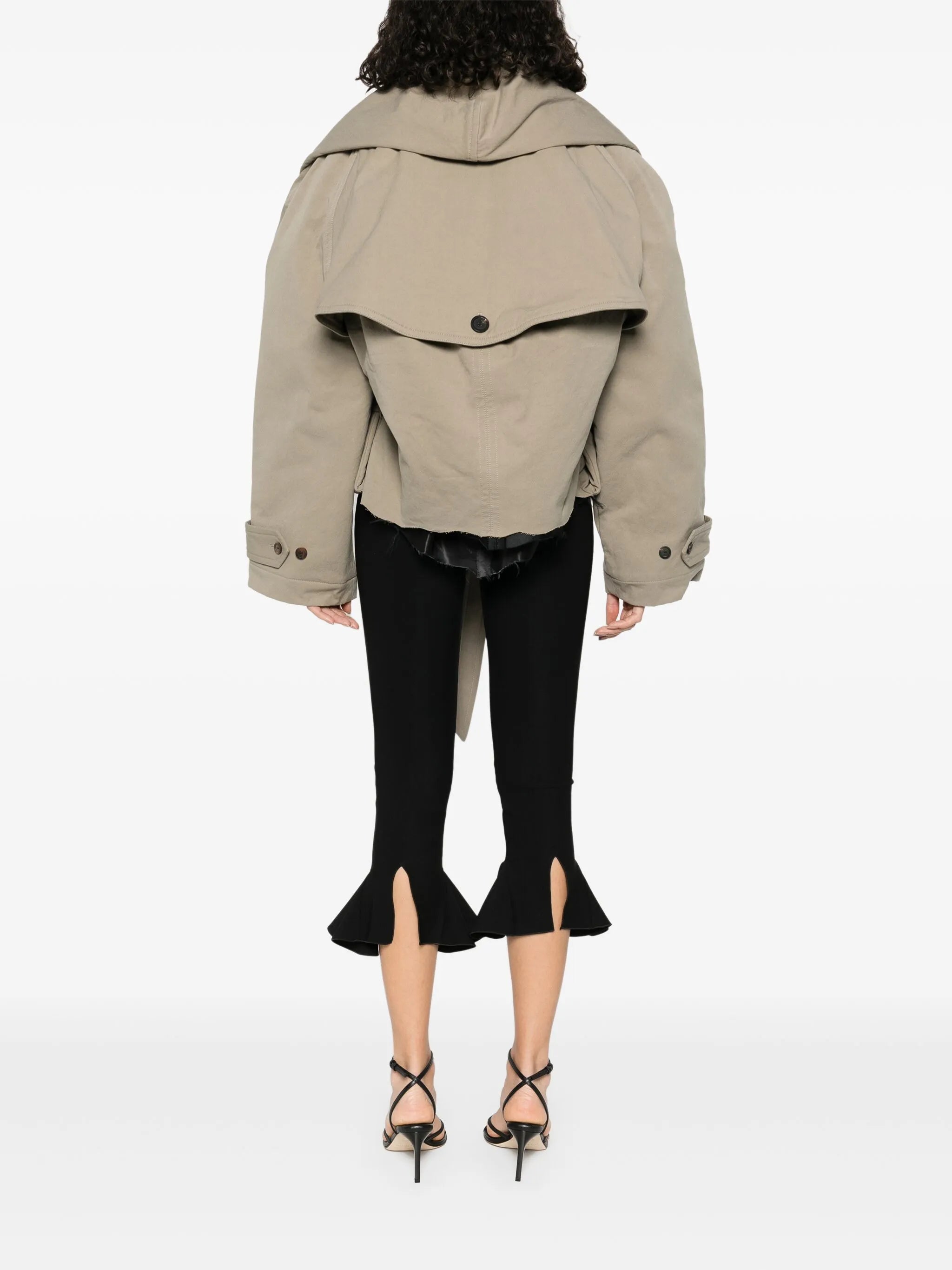 hooded trench jacket
