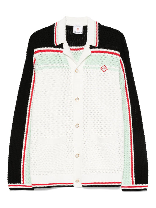 stripe-detail cardigan