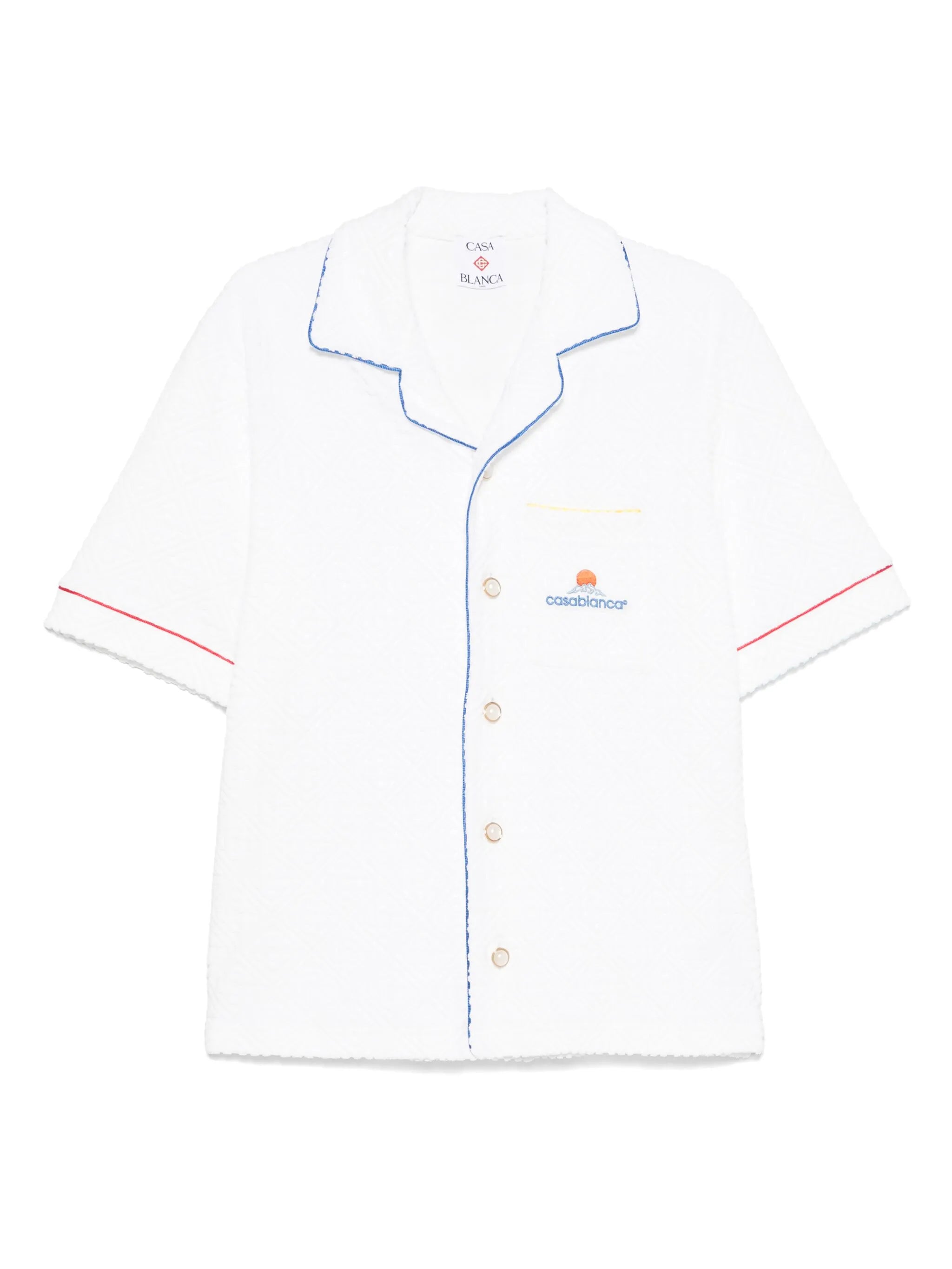 monogram jacquard towelling shirt