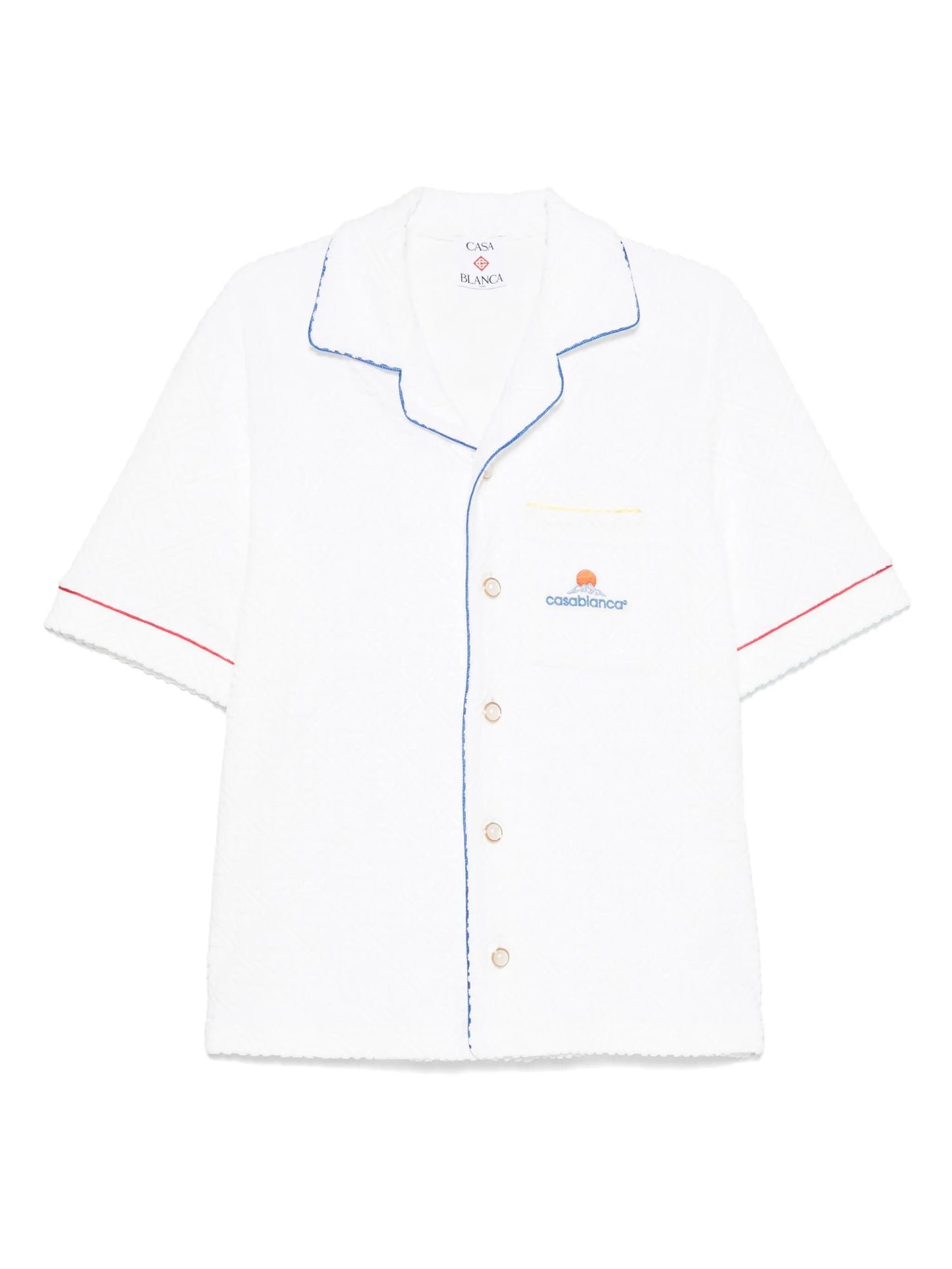 monogram jacquard towelling shirt
