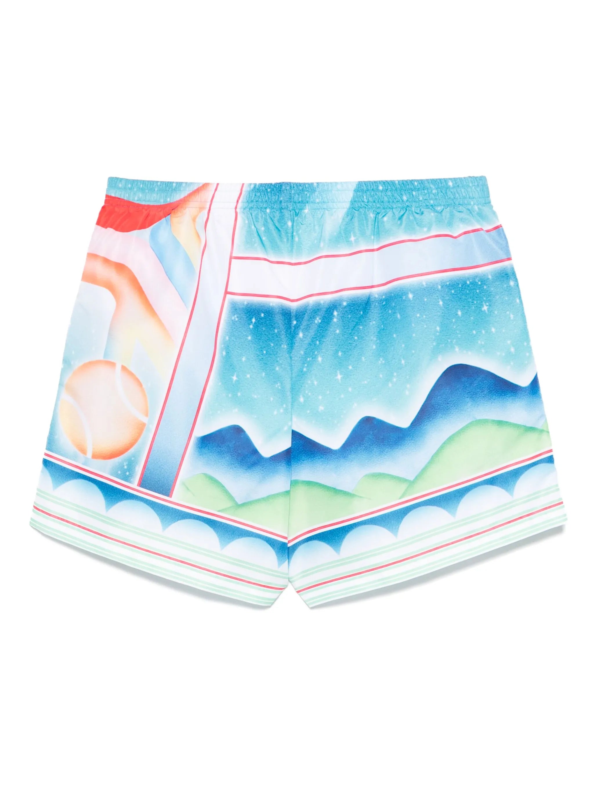 graphic-print swim shorts
