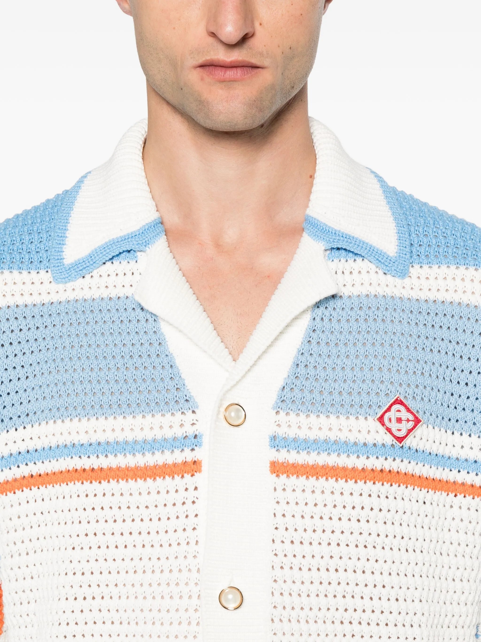 stripe-detail shirt