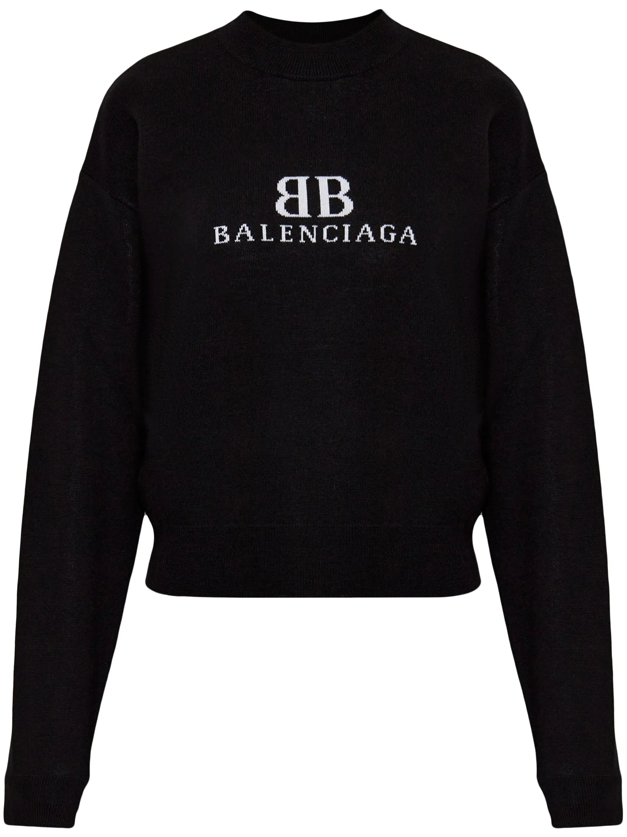 logo-intarsia sweater