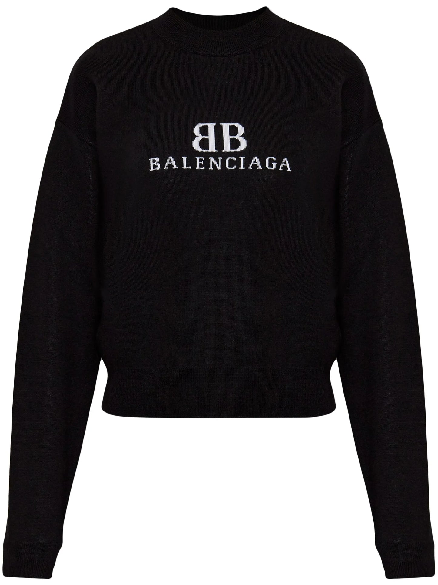 logo-intarsia sweater