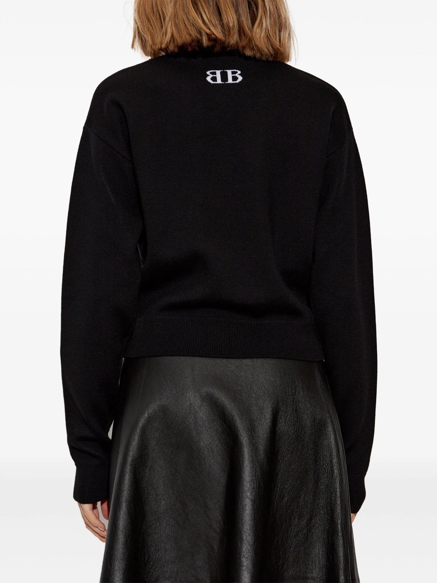 logo-intarsia sweater