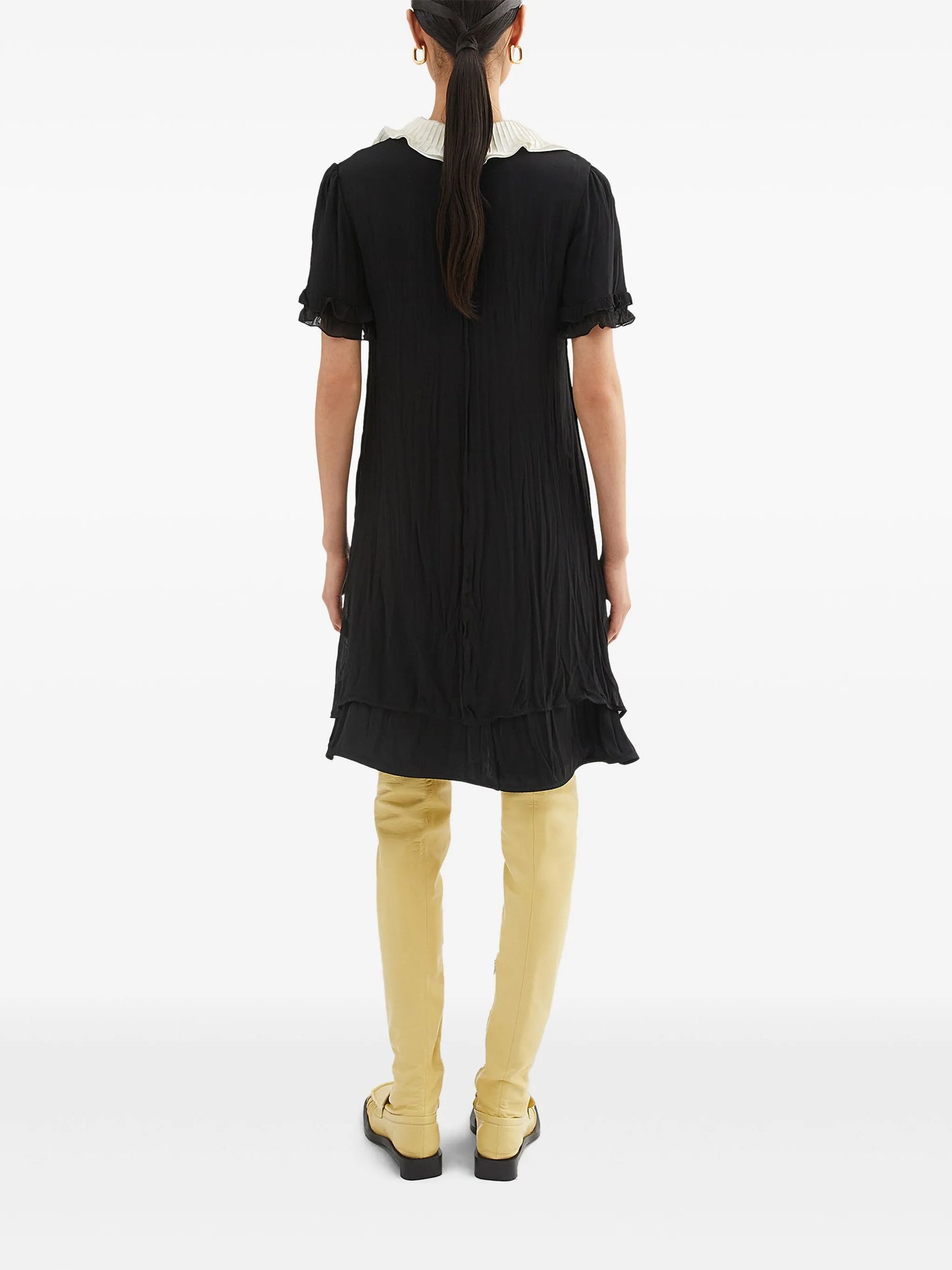ruffle-trim mini dress