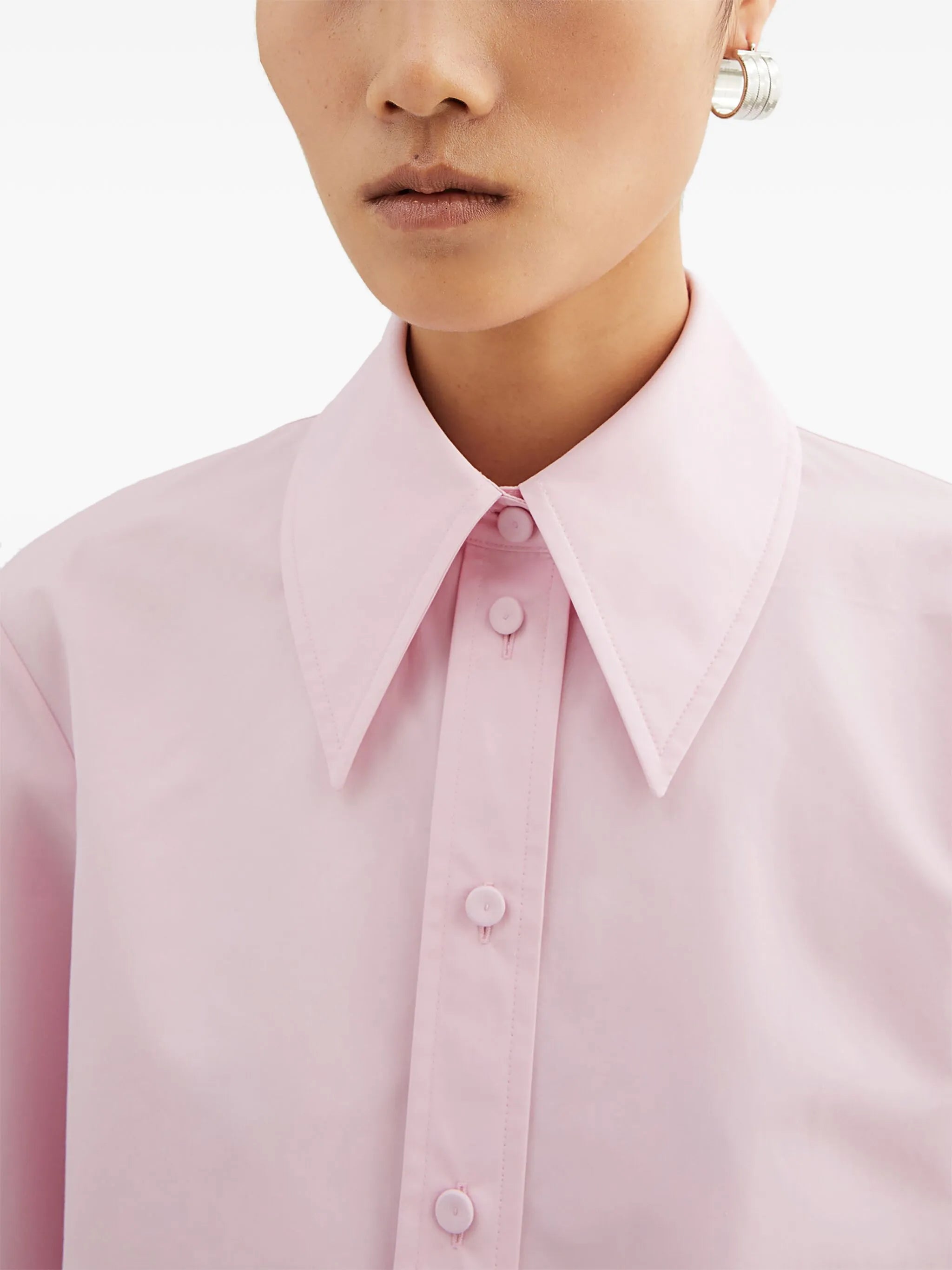tie-detail cotton shirt